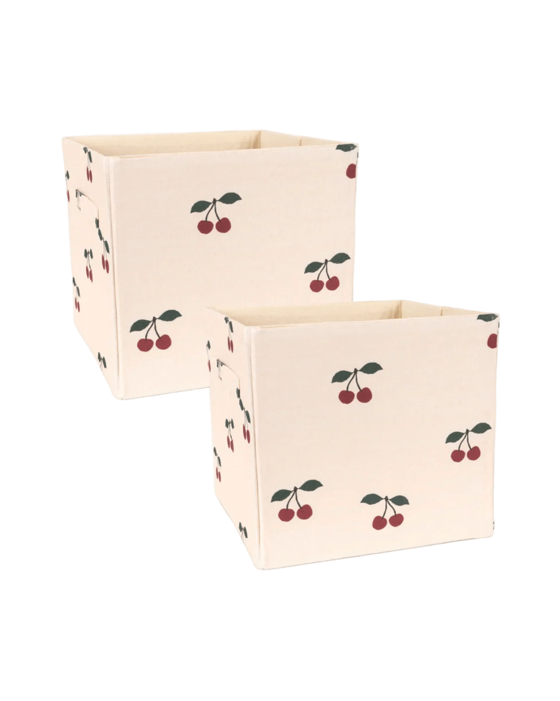 Aufbewahrungsbox Kiste Box konges slojd cotton ballon kirsche cherry beige kinderzimmer design geschenk aufräumen storage - Aufbewahrungskiste Baumwolle 2er Set - Cotton Ballon | Family Concept Store - cherry -