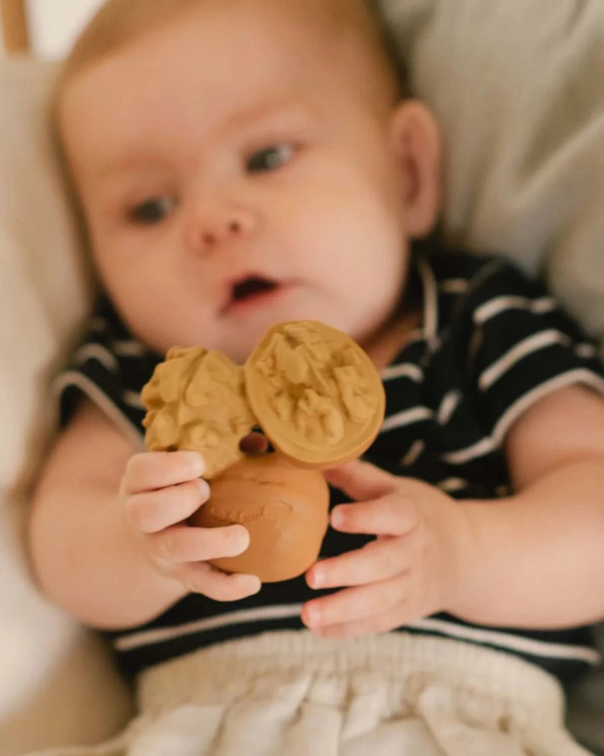 Beißring Nutty the Walnut Oli Carol Babyspielzeug Badespielzeug Cotton Ballon - Babyspielzeug Nutty the Walnut - Cotton Ballon | Family Concept Store -