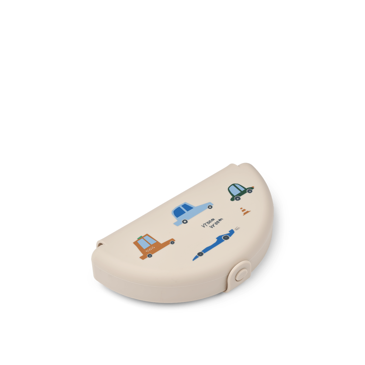 LIEWOOD Eugene faltbare Silikon-Snackbox Cars / Sandy – Produktfoto - Faltbare Snackbox Eugene - Cotton Ballon | Family Concept Store - cars / sandy - Lunchbox