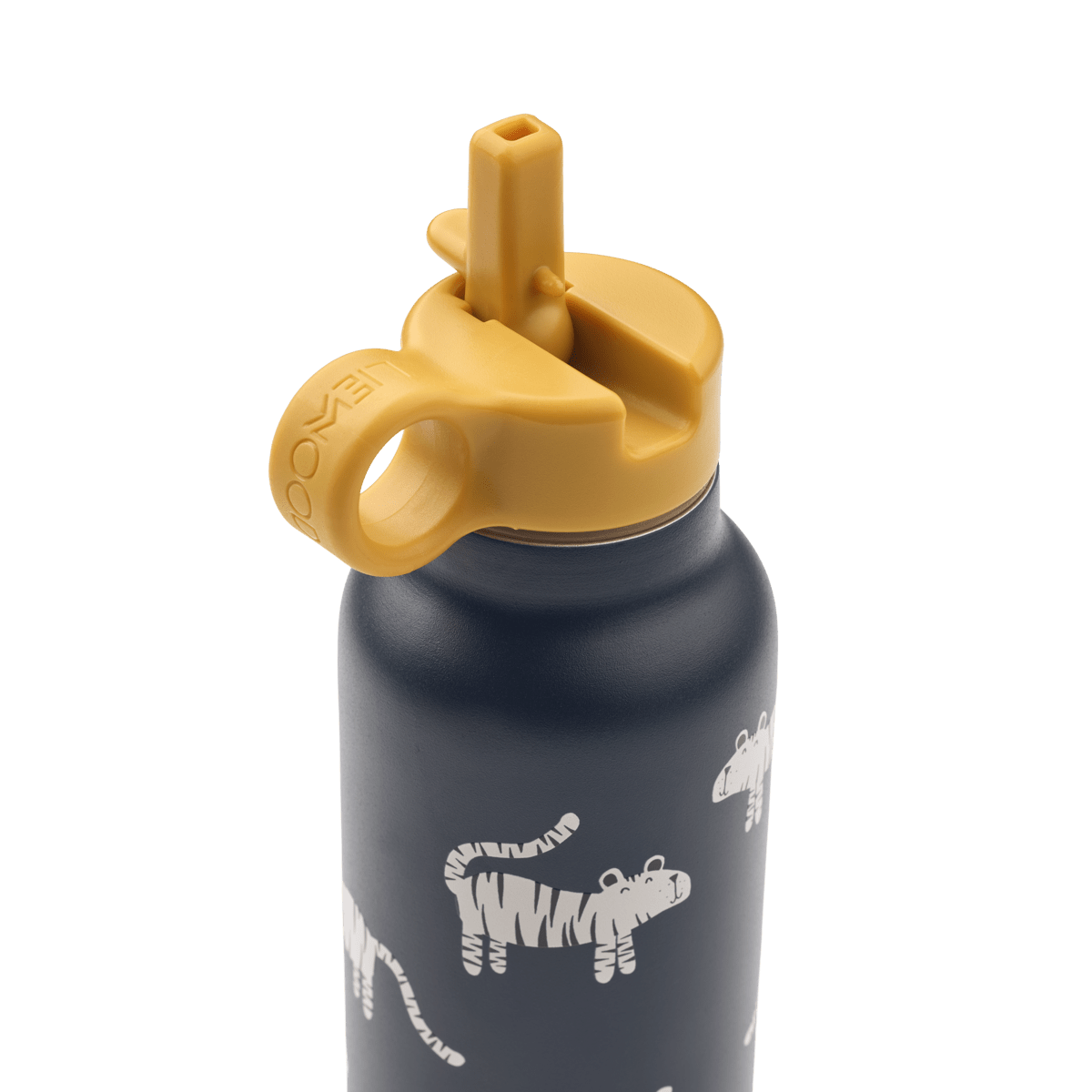 LIEWOOD Falk Trinkflasche Tiger / Classic Navy – auslaufsicherer Pop-up-Deckel - Trinkflasche Falk 500 ml - Cotton Ballon | Family Concept Store - tiger / classic navy - Trinkflasche