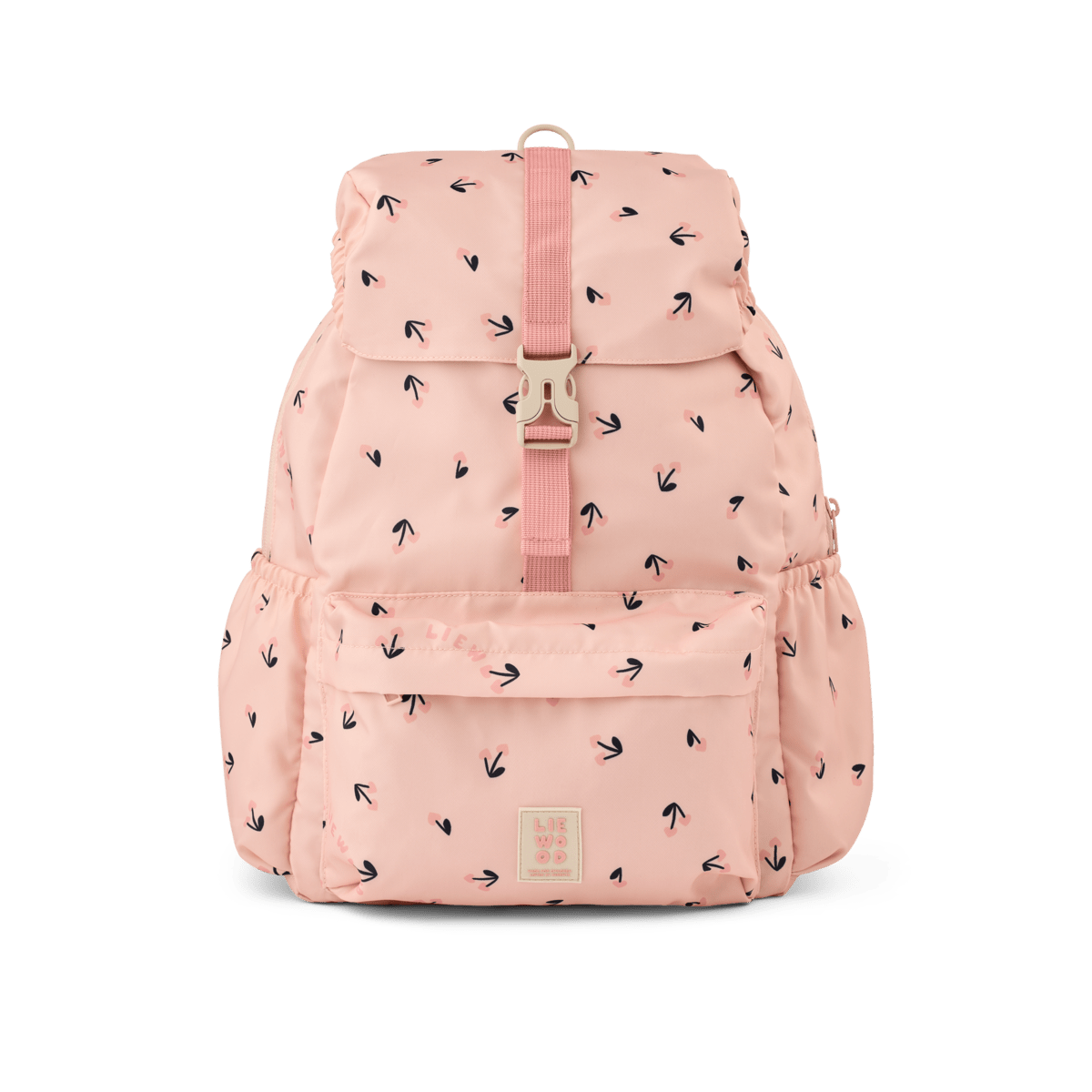LIEWOOD Johnny Schulrucksack Cherry Heart / Rosey – Frontansicht 14 Liter - Schulrucksack Johnny - Cotton Ballon | Family Concept Store - cherry heart / rosey - Rucksack