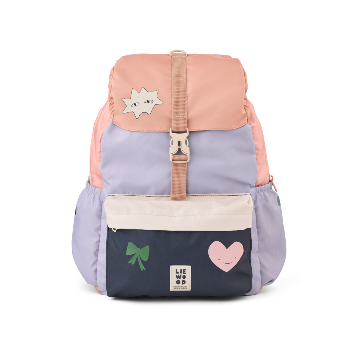 LIEWOOD Johnny Schulrucksack Mood Multi Mix – Frontansicht 14 Liter