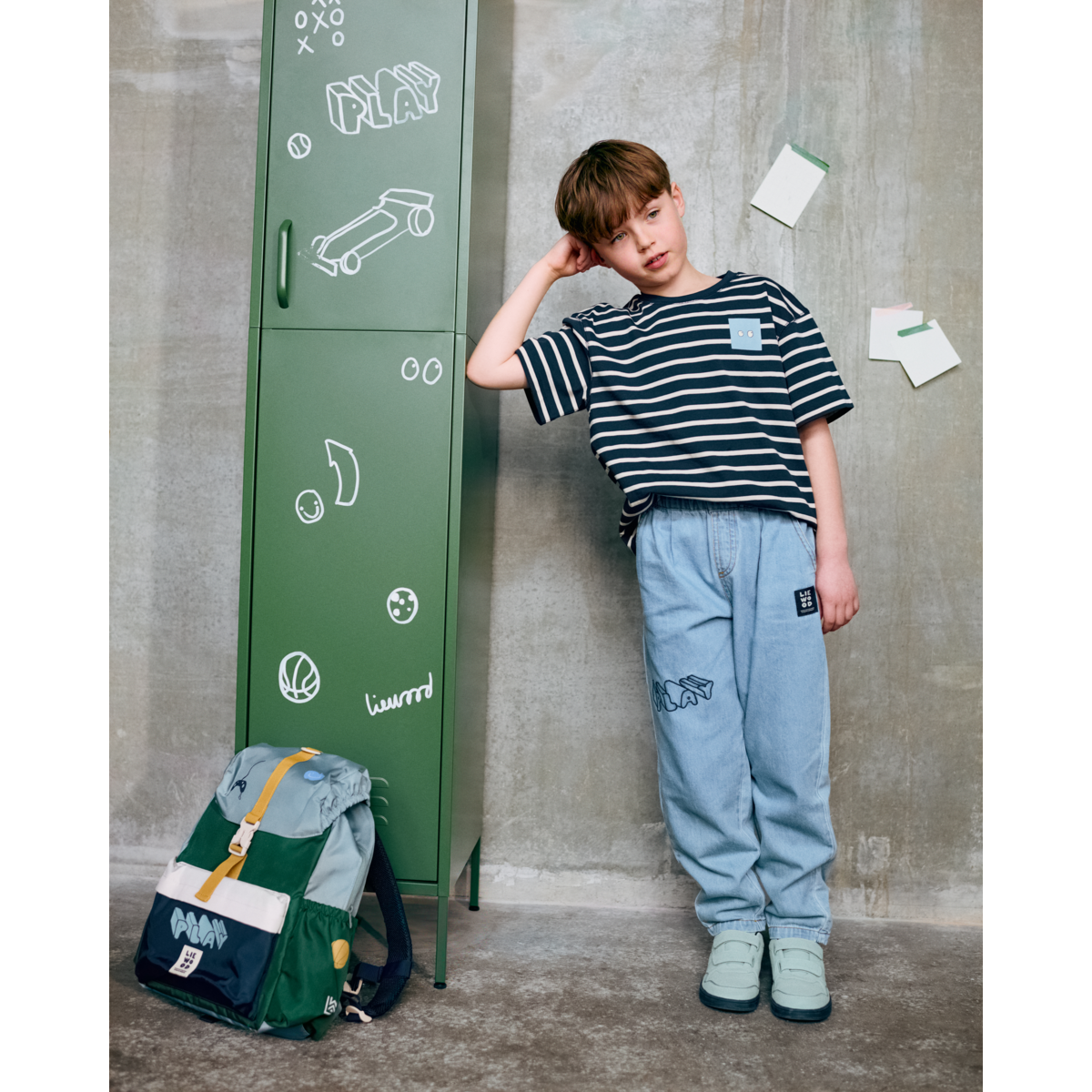 LIEWOOD Johnny Rucksack Play Multi Mix – Innenansicht Laptopfach & Fächer