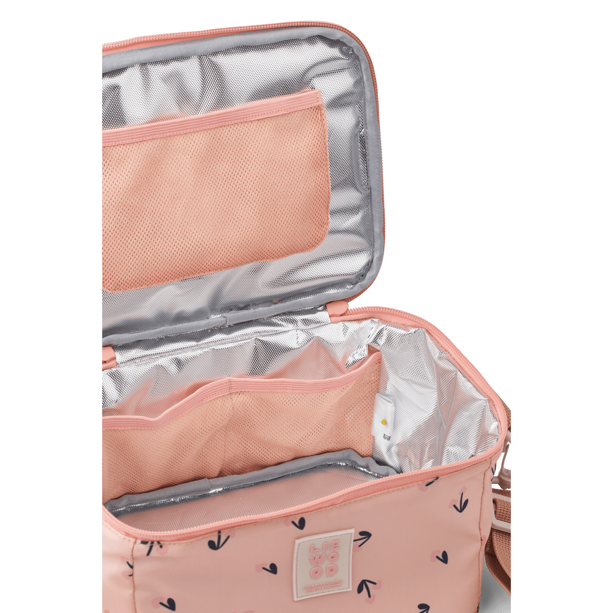 LIEWOOD Toby Lunchtasche Cherry Heart / Rosey – Schulterriemen & Tragegriff - Thermo-Lunchtasche Toby - Cotton Ballon | Family Concept Store - cherry heart / rosey - Kühltasche
