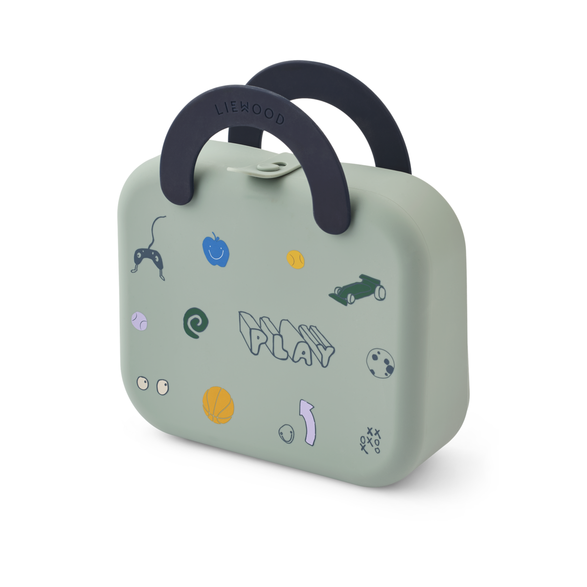 LIEWOOD Elara faltbare Silikon-Lunchbox Play / Dusty Peppermint – Produktfoto