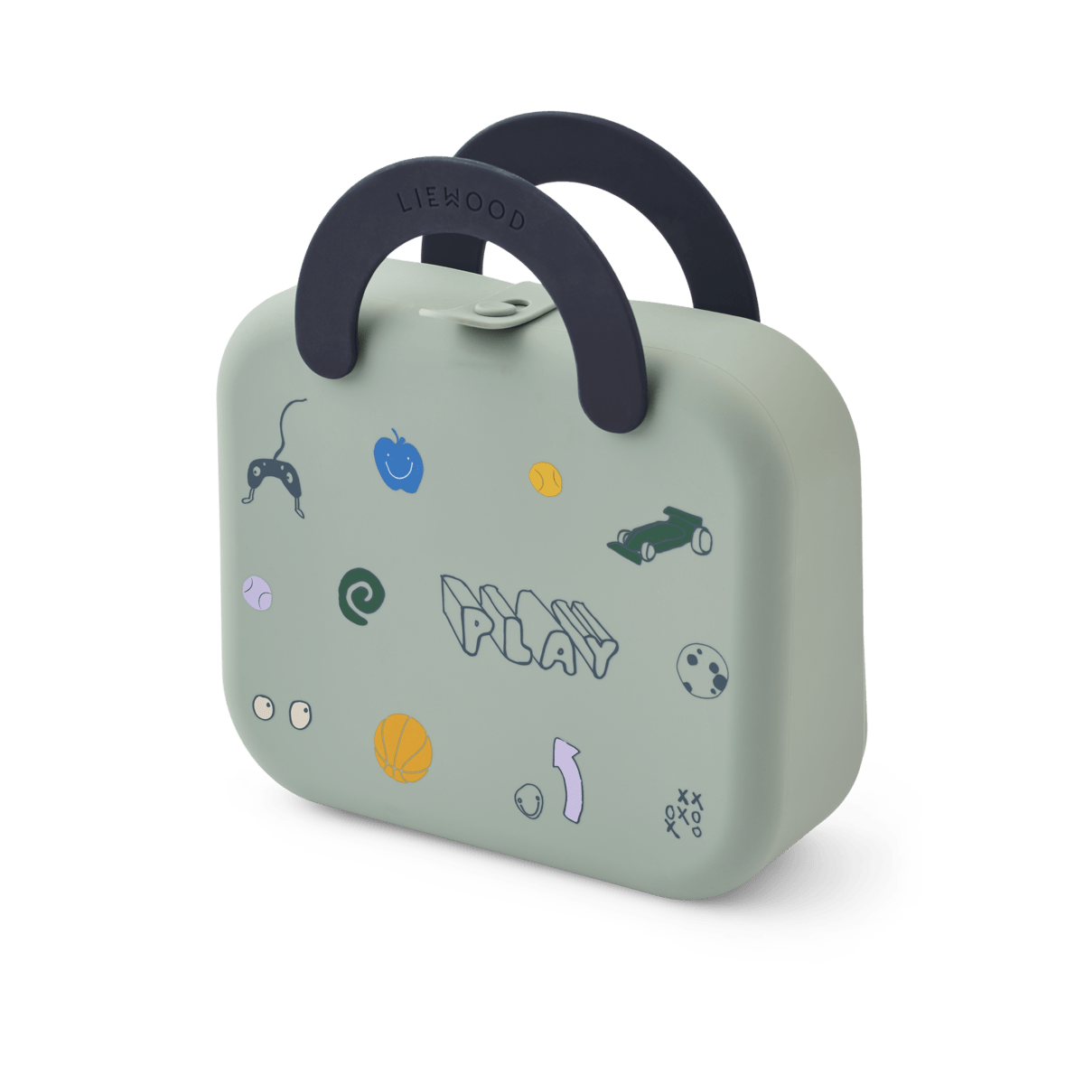 LIEWOOD Elara faltbare Silikon-Lunchbox Play / Dusty Peppermint – Produktfoto - Faltbare Brotdose Elara - Cotton Ballon | Family Concept Store - play / dusty peppermint - Lunchbox