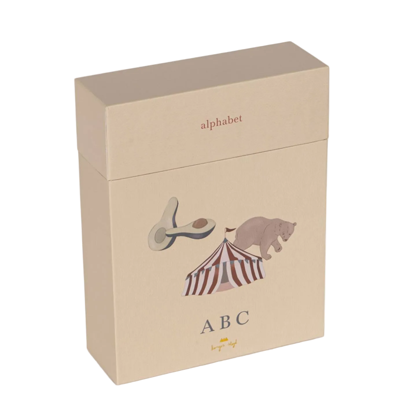 Lernkarten Kartenspiel Alphabet und Zahlen Konges Slojd Cotton Ballon Kinder ABC Box