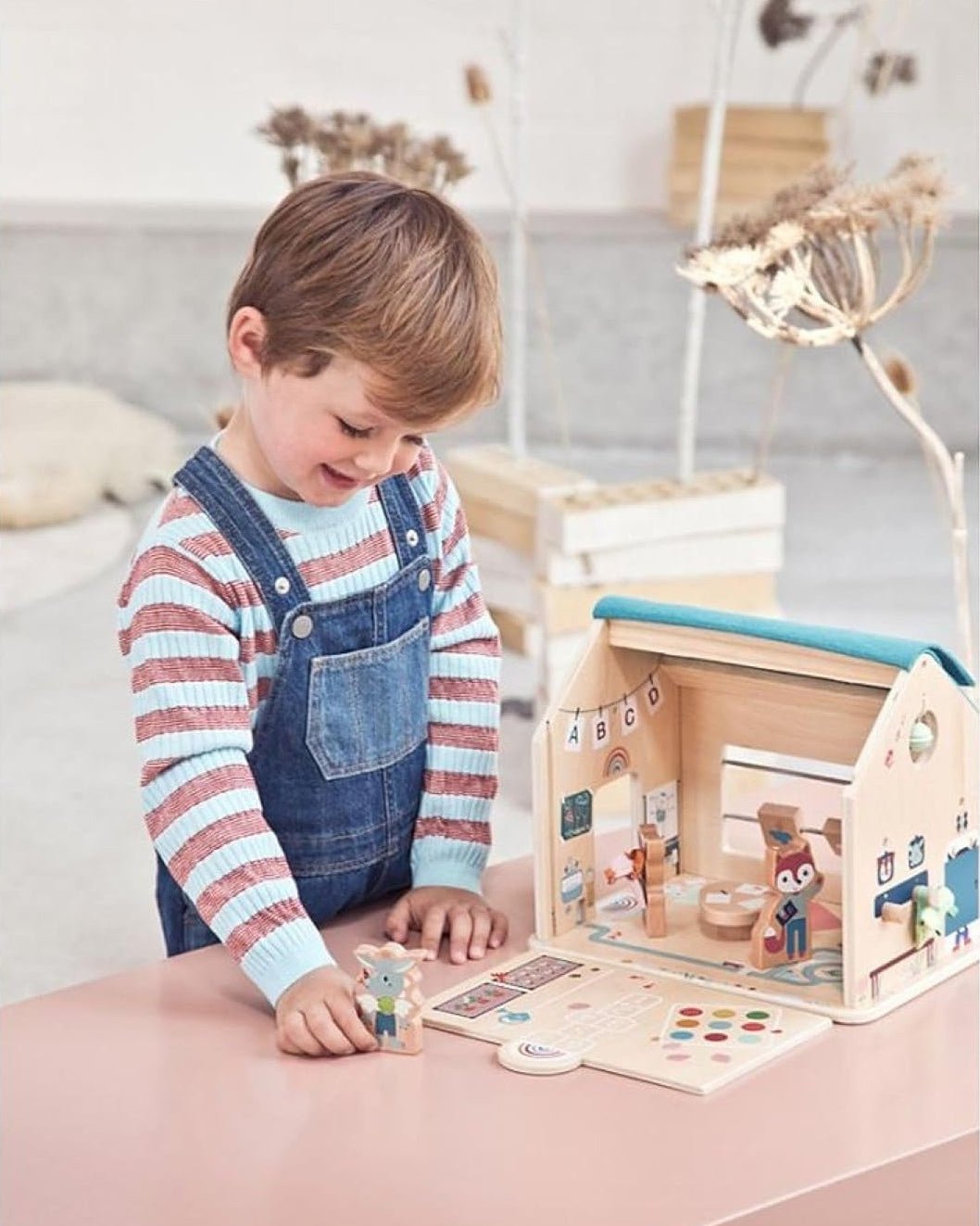 Lilliputiens Meine ersten Schule Cotton Ballon Balloon - Meine erste Schule - Lernspielzeug aus Holz für kreative Rollenspiele & erste Lernerfahrungen - Cotton Ballon | Family Concept Store - Rollenspielzeug