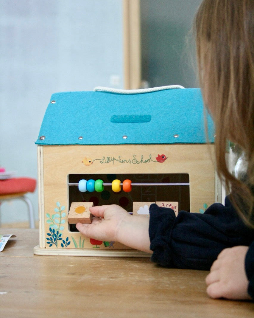 Meine erste Schule Lilliputiens Cotton Ballon Balloon Holz Lernspielzeug Kinder Geschenk