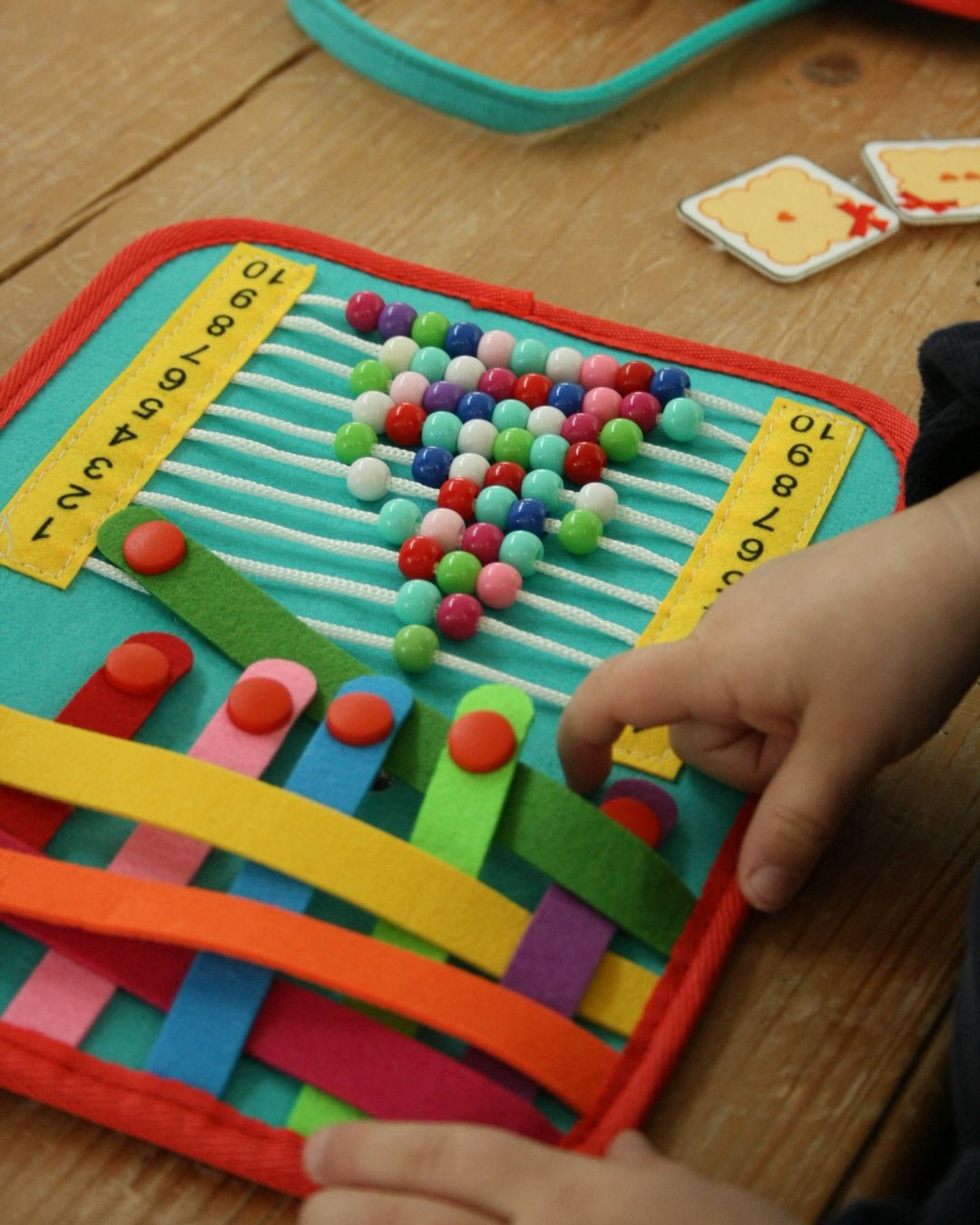 Montessori Lerntafel Cotton Ballon Filzbuch Activity Buch Beschäftigung Urlaub Kinder Aktivität Geschenk - Montessori Lerntafel aus Filz - Cotton Ballon | Family Concept Store -