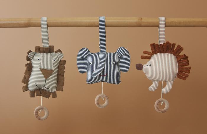 Musik-Mobile Lobo Löwe Cotton Ballon OYOY Geburt Baby Spieluhr Mobile Kind Löwe Tier Holzring - Spieluhr Löwe Lobo - Cotton Ballon | Family Concept Store -