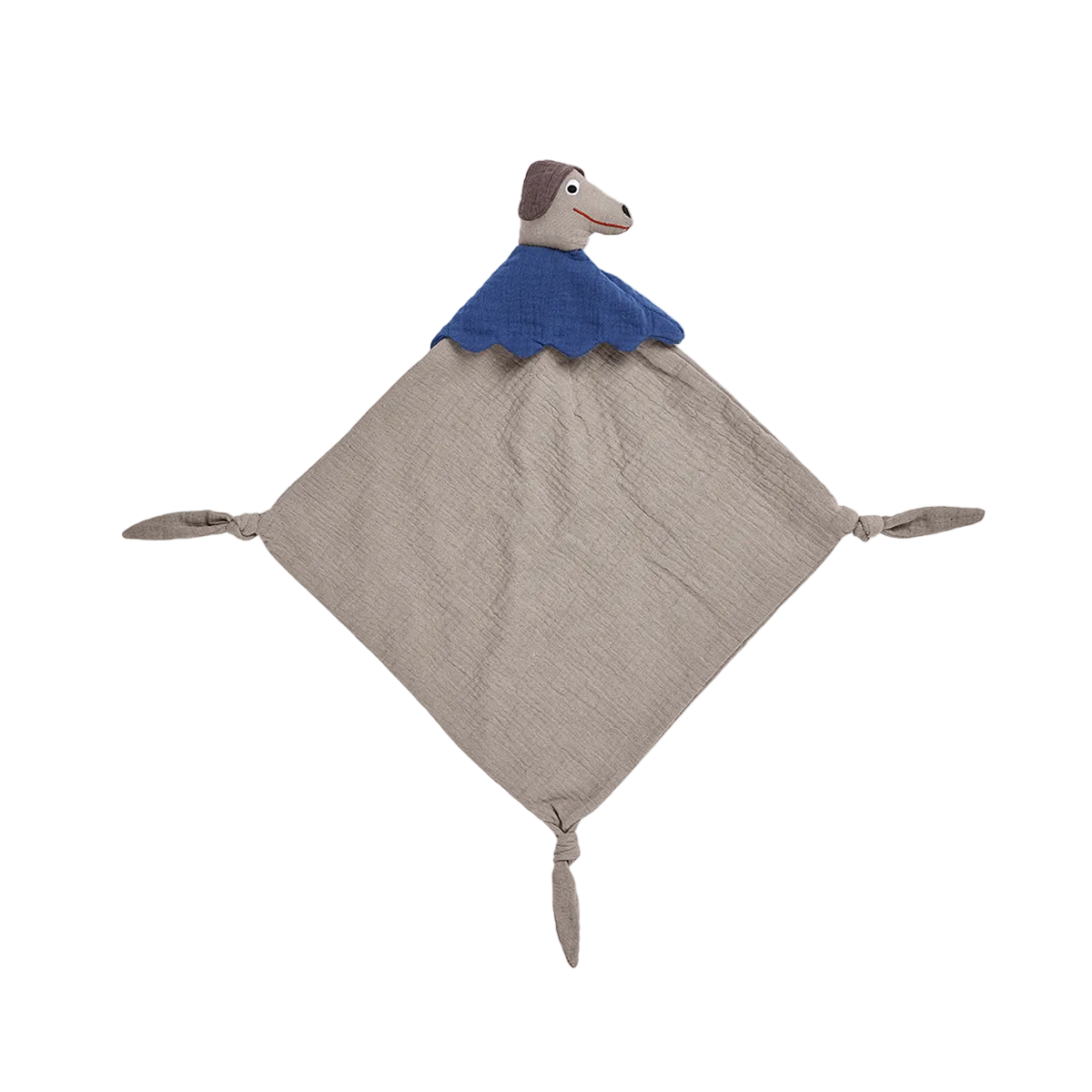 OYOY Hunsi Dog Hund Schmusetuch hellbraun brau cotton ballon baby tuch