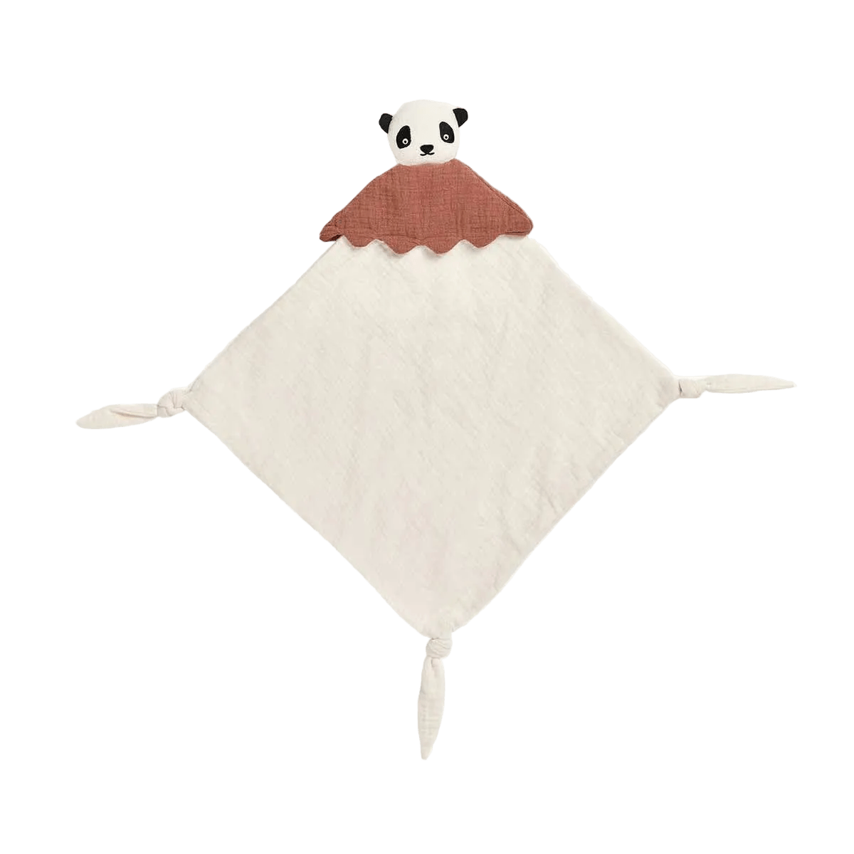 OYOY Lun Lun Panda Schmusetuch - offwhite cotton ballon baby tuch - Schmusetuch Lun Lun Panda - Cotton Ballon | Family Concept Store -