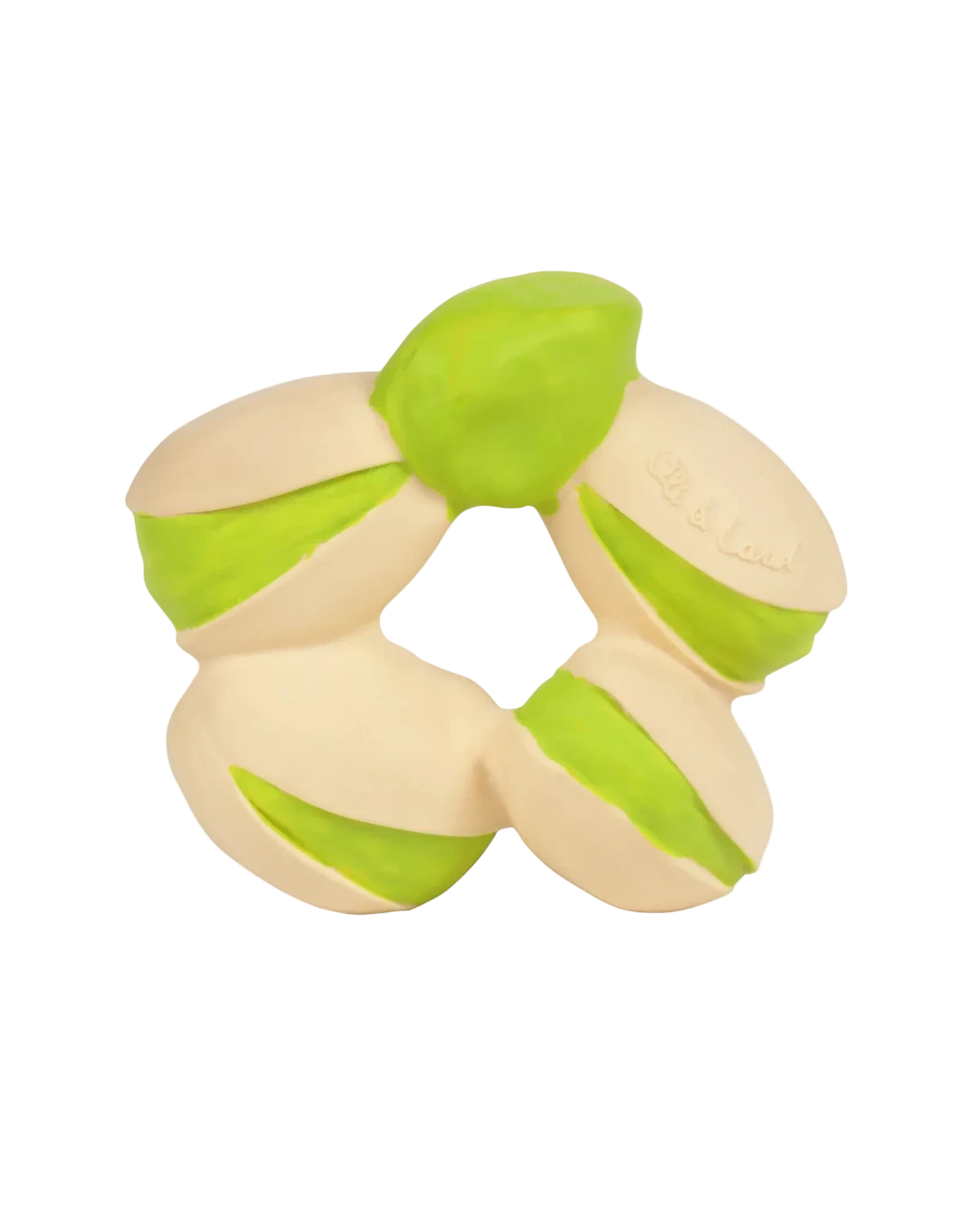 Patricio the Pistachio Oli Carol Cotton Ballon Pistazie Beißring Spielzeug Beißspielzeug Gummifrucht Baby