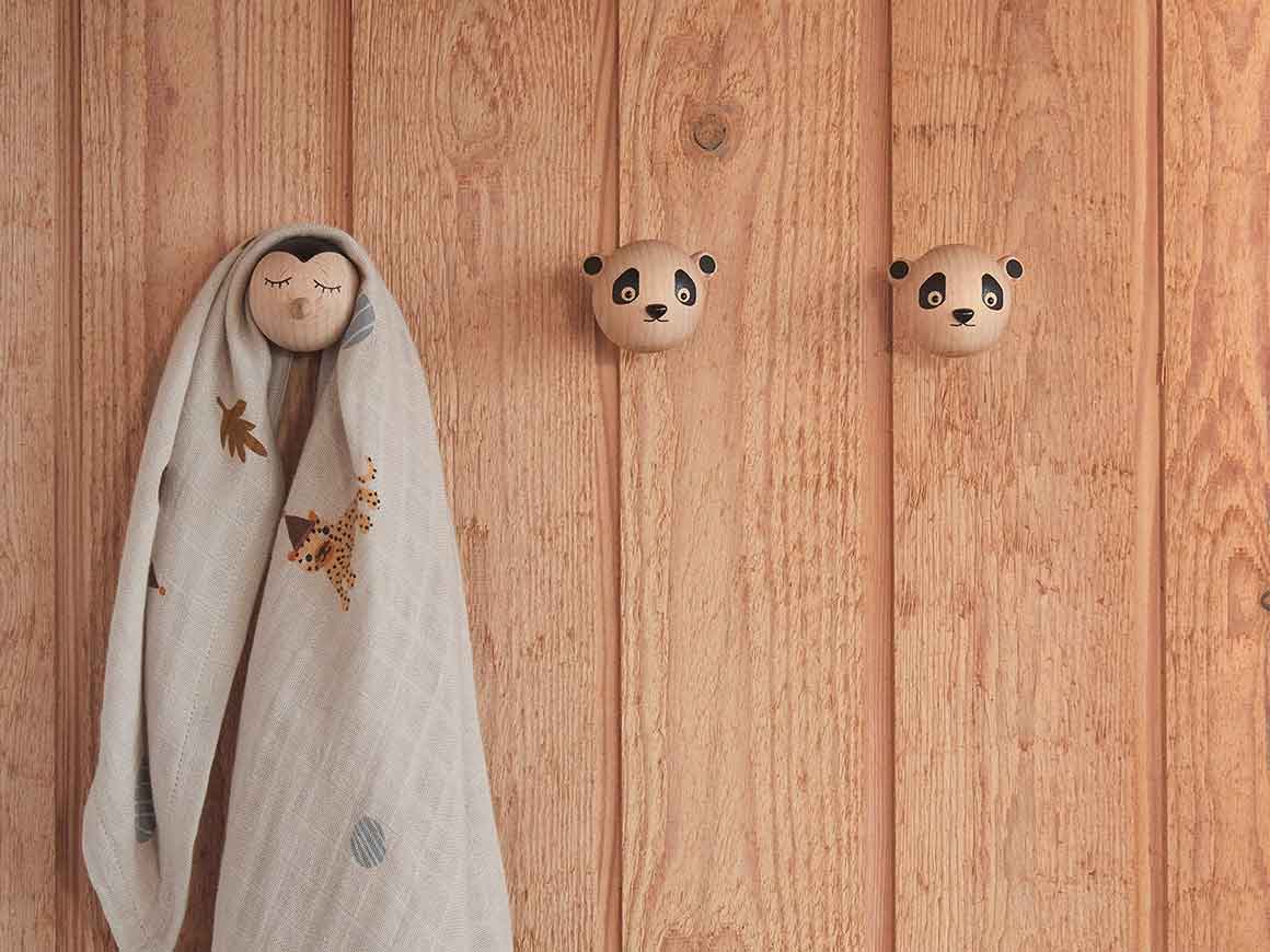 Pinguinhaken Cotton Ballon OYOY Wand Haken Tier Holz Kinderzimmer Garderobe Kinder Interior Design