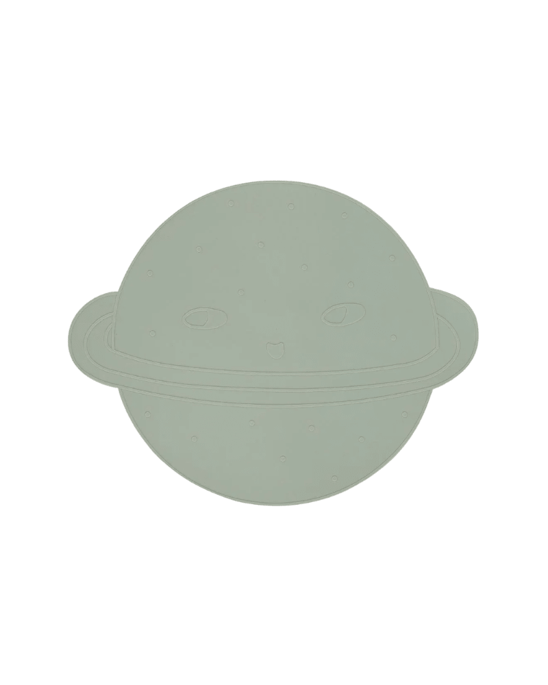 Planet Tischset Cotton Ballon OYOY Unterlage Universum Schutz Tisch Essen Silikon Design mint grĂŒn - Tischset Planet mint - Cotton Ballon |Â Family Concept Store -