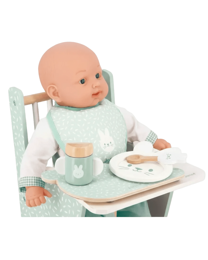 Puppen Accessoires Set Janod Cotton Ballon Kinder 2 Jahren Lieblingspuppe 7 - teilige Puppenzubehör Set Holz Stoff Flasche Lätzchen Zubehör Puppe - Puppenbaby - Set - Cotton Ballon | Family Concept Store -