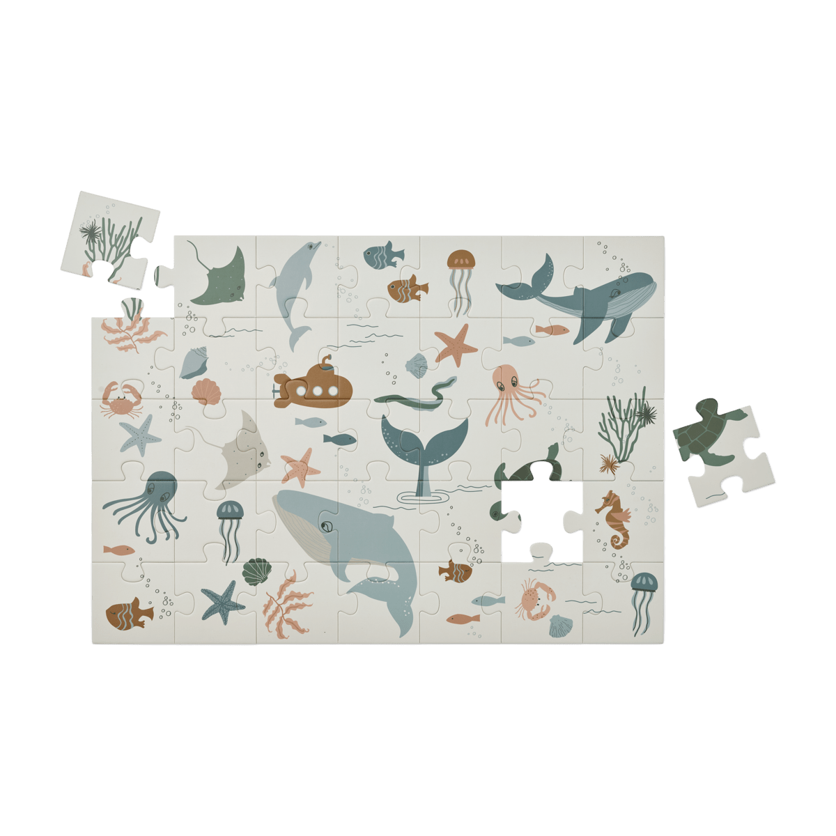 Puzzle Jimmie LIEWOOD Cotton Ballon Unterwasser Wal Fische Kinder Spiel - Puzzle Jimmie Unterwasserwelt - Cotton Ballon | Family Concept Store -
