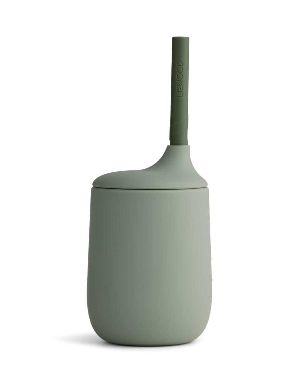 Schnabeltasse Ellis Trinkbecher LIEWOOD Strohhalm Cotton Ballon mint grün Silikon Kinder Kleinkinder Trinken Essen