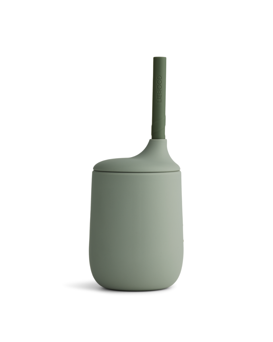 Schnabeltasse Ellis Trinkbecher LIEWOOD Strohhalm Cotton Ballon mint grün Silikon Kinder Kleinkinder Trinken Essen