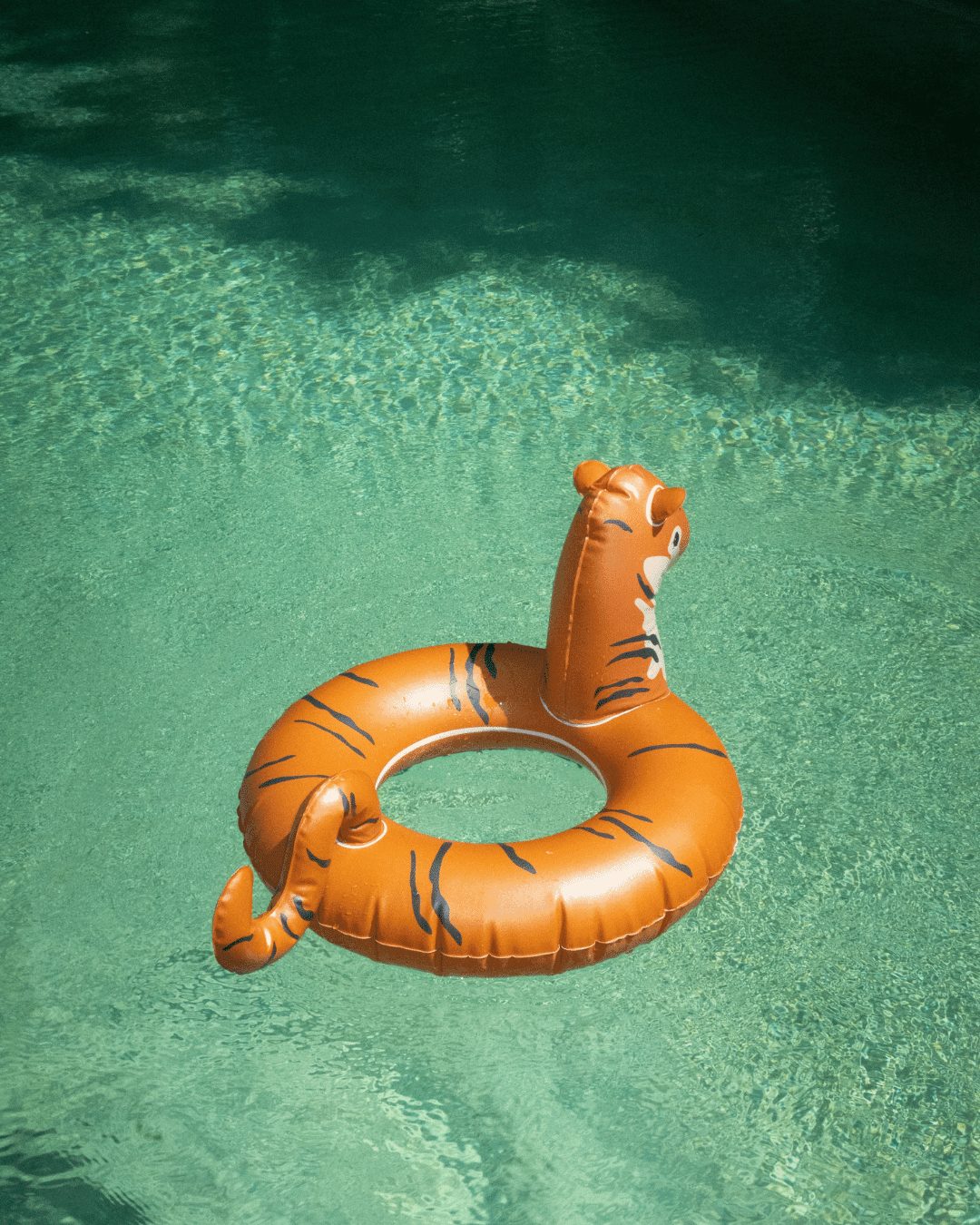 Schwimmring für Kinder mit Tiger Schwimmreifen 3 bis 6 Jahre Tigermuster von Konges Slojd - Schwimmring Tiger - Cotton Ballon | Family Concept Store -