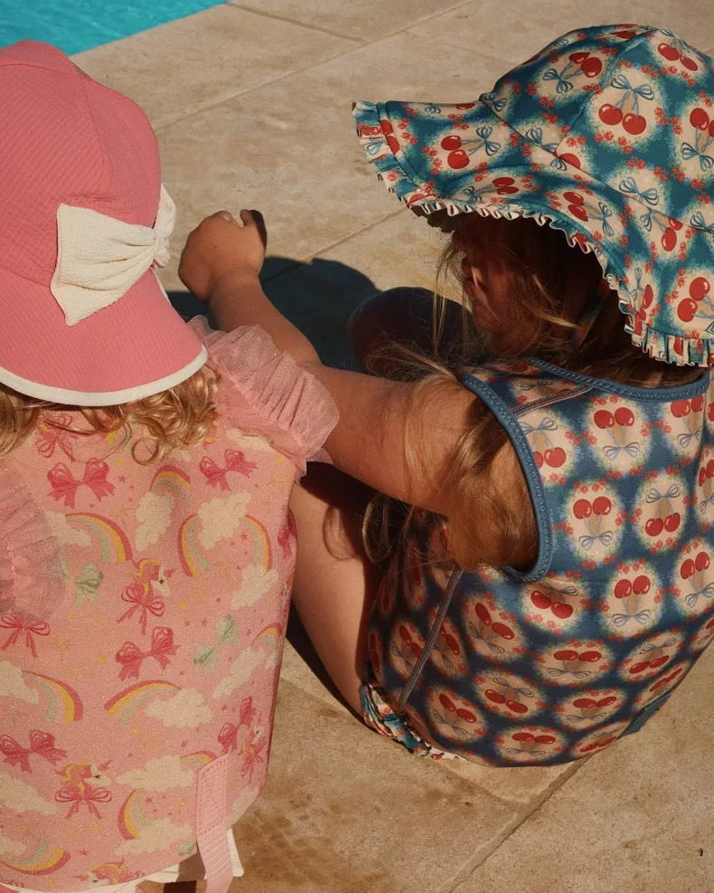 Schwimmweste Amelia Cotton Ballon Konges Sløjd Einhorn Schleife Regenbogen Rosa Mädchen Girl Schwimmen Lernen Sicher Baden Urlaub