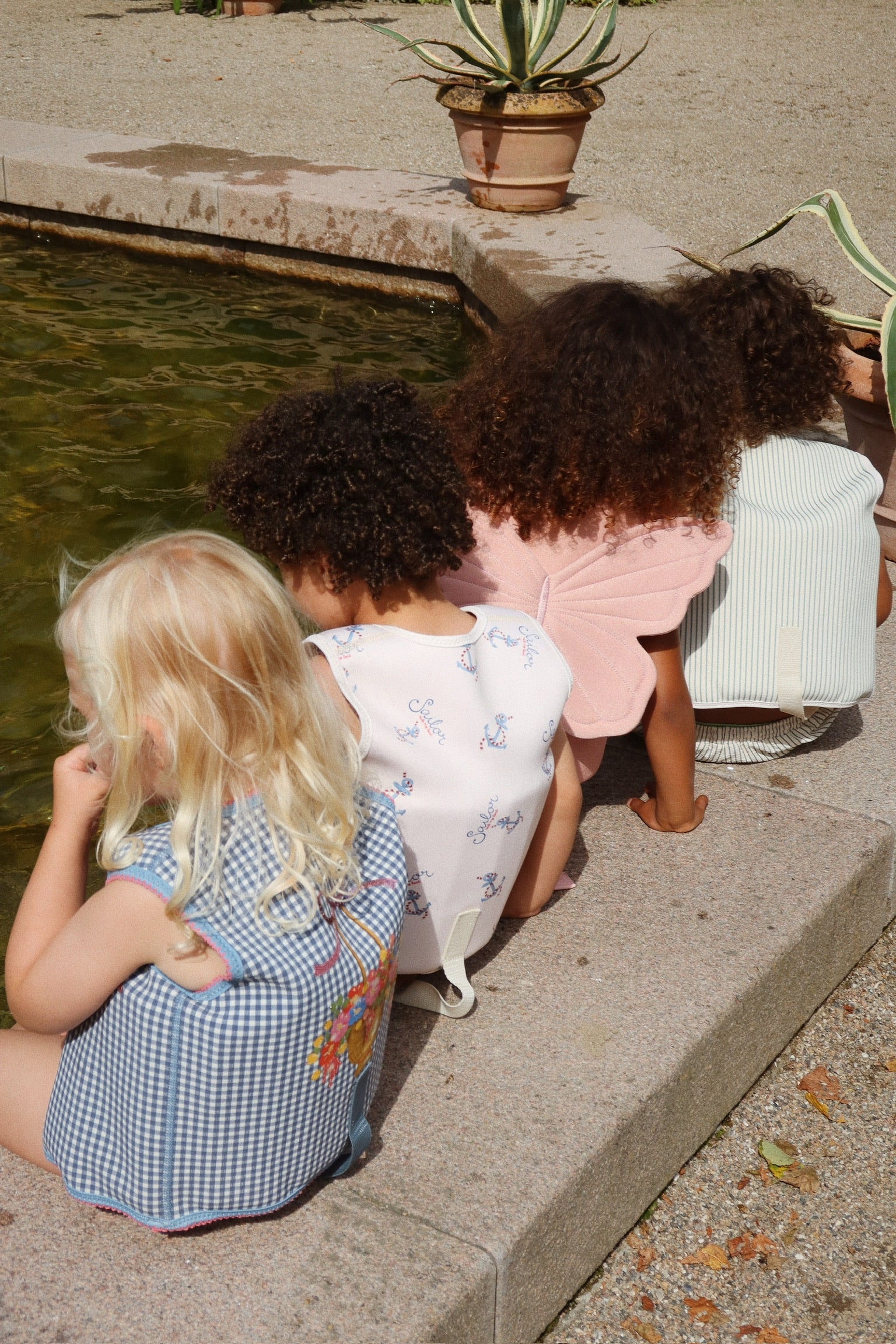 Schwimmweste Soline Cotton Ballon Konges Sløjd Sicher Schwimmen Lernen Urlaub Baden Design Karo Schleife Mädchen