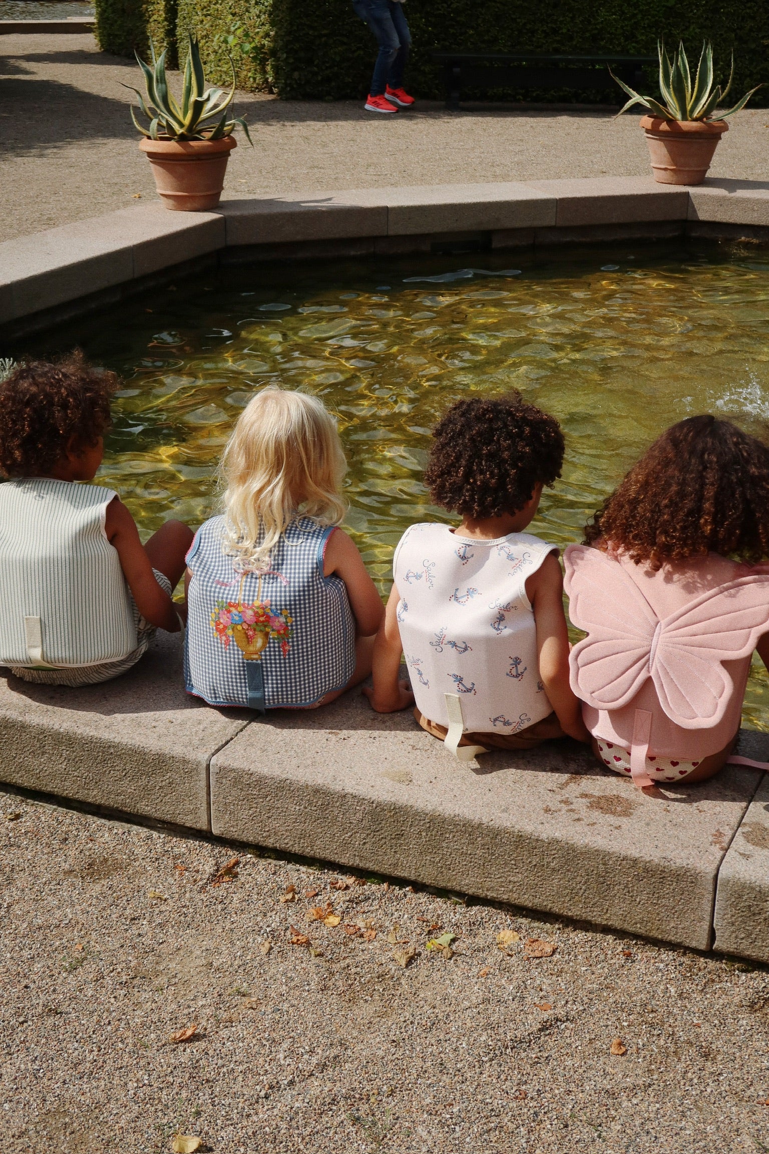 Schwimmweste Soline Cotton Ballon Konges Sløjd Sicher Schwimmen Lernen Urlaub Baden Design Karo Schleife Mädchen
