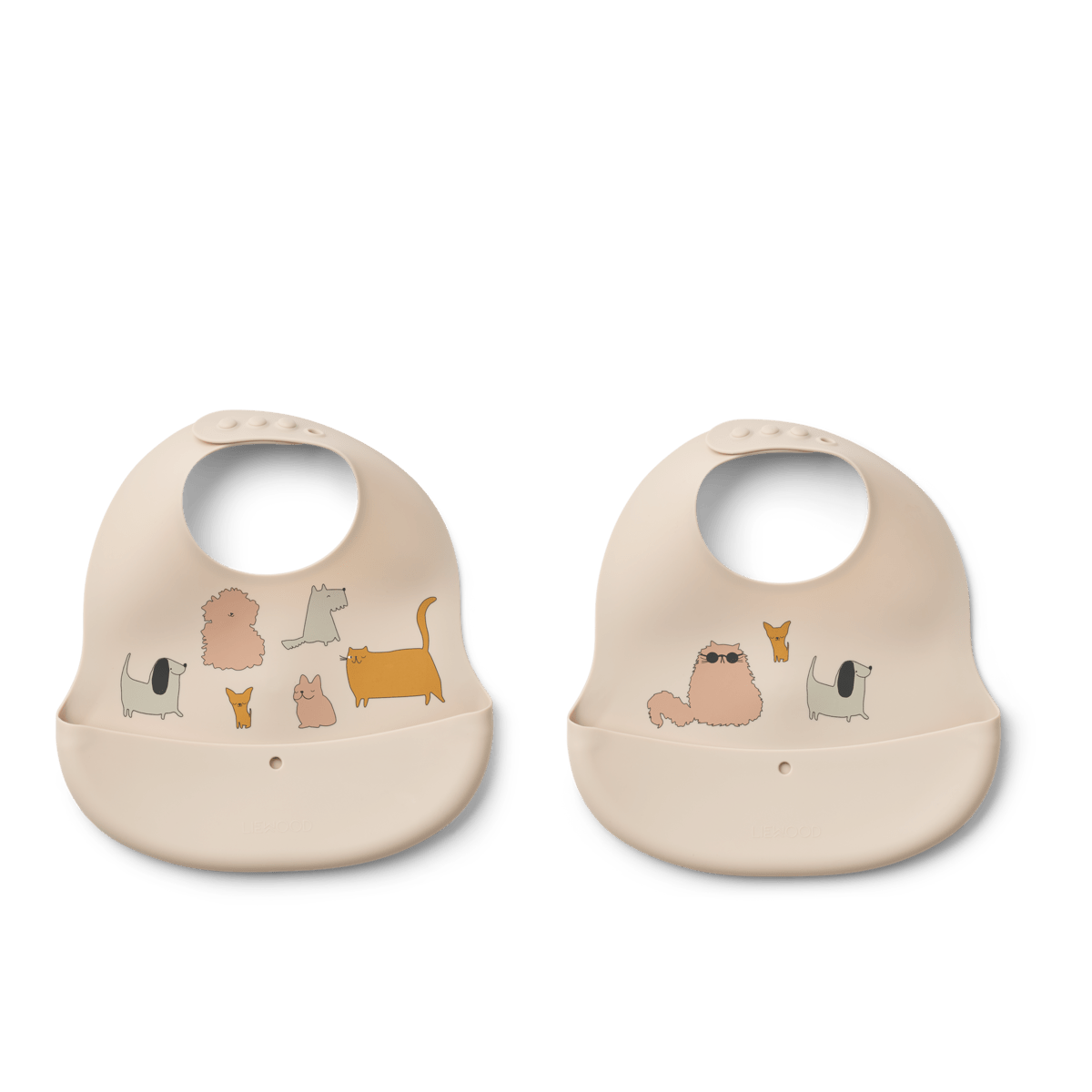 Silikon Laetzchen Ember Cotton Ballon LIEWOOD Essen Beikost Baby Verstellbar Design - Lätzchen Silikon Ember 2er Set - Cotton Ballon | Family Concept Store - Bronze -