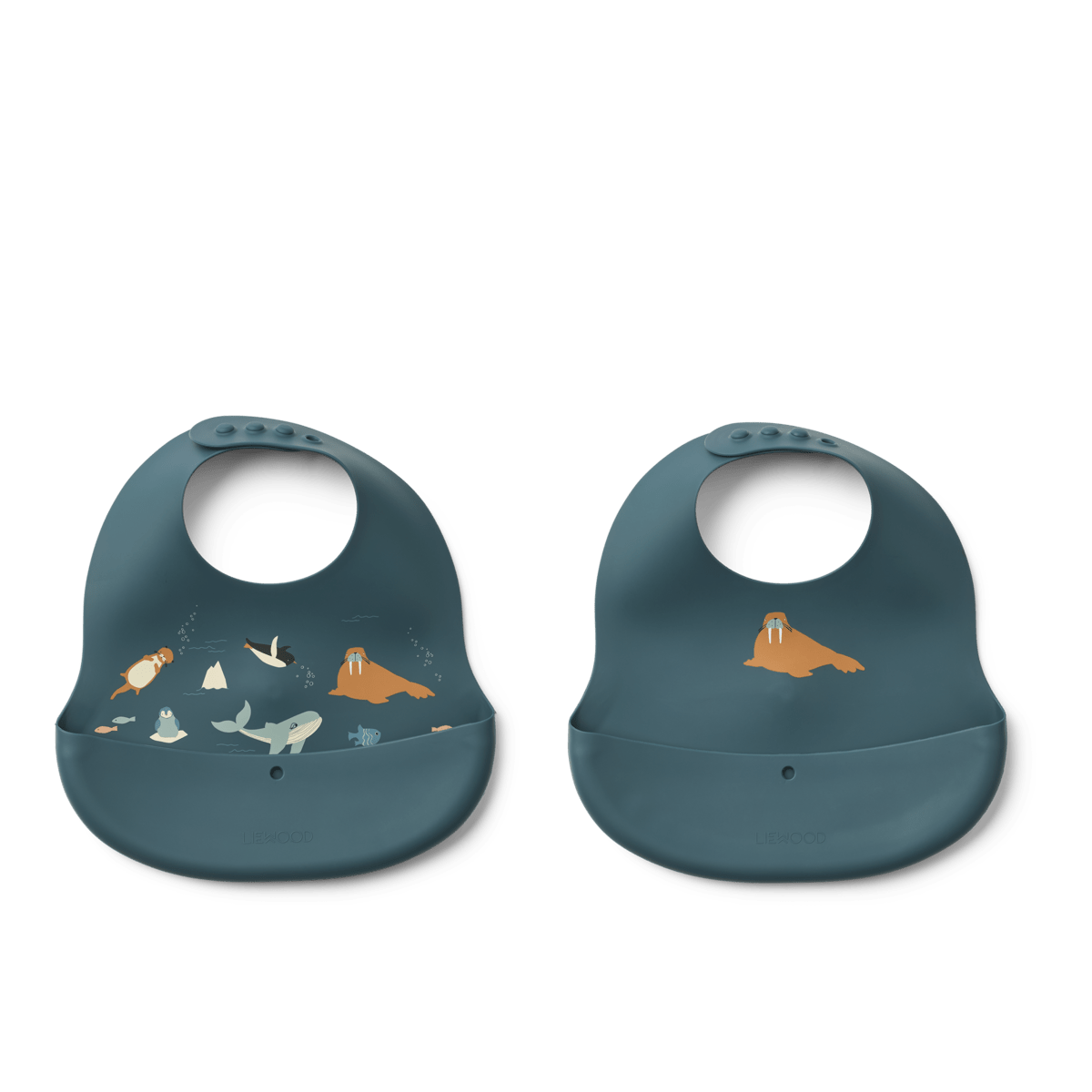 Silikon Laetzchen Ember Cotton Ballon LIEWOOD Essen Beikost Baby Verstellbar Design - Lätzchen Silikon Ember 2er Set - Cotton Ballon | Family Concept Store - Blau -