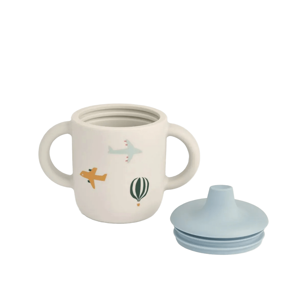 Silikon Trinkbecher Neil aviator zeppelin flugzeug kaufen cotton ballon Schnabeltasse Design Trinken Tasse Baby Kinder Deckel - Trinkbecher Neil Aviator - Cotton Ballon | Family Concept Store -