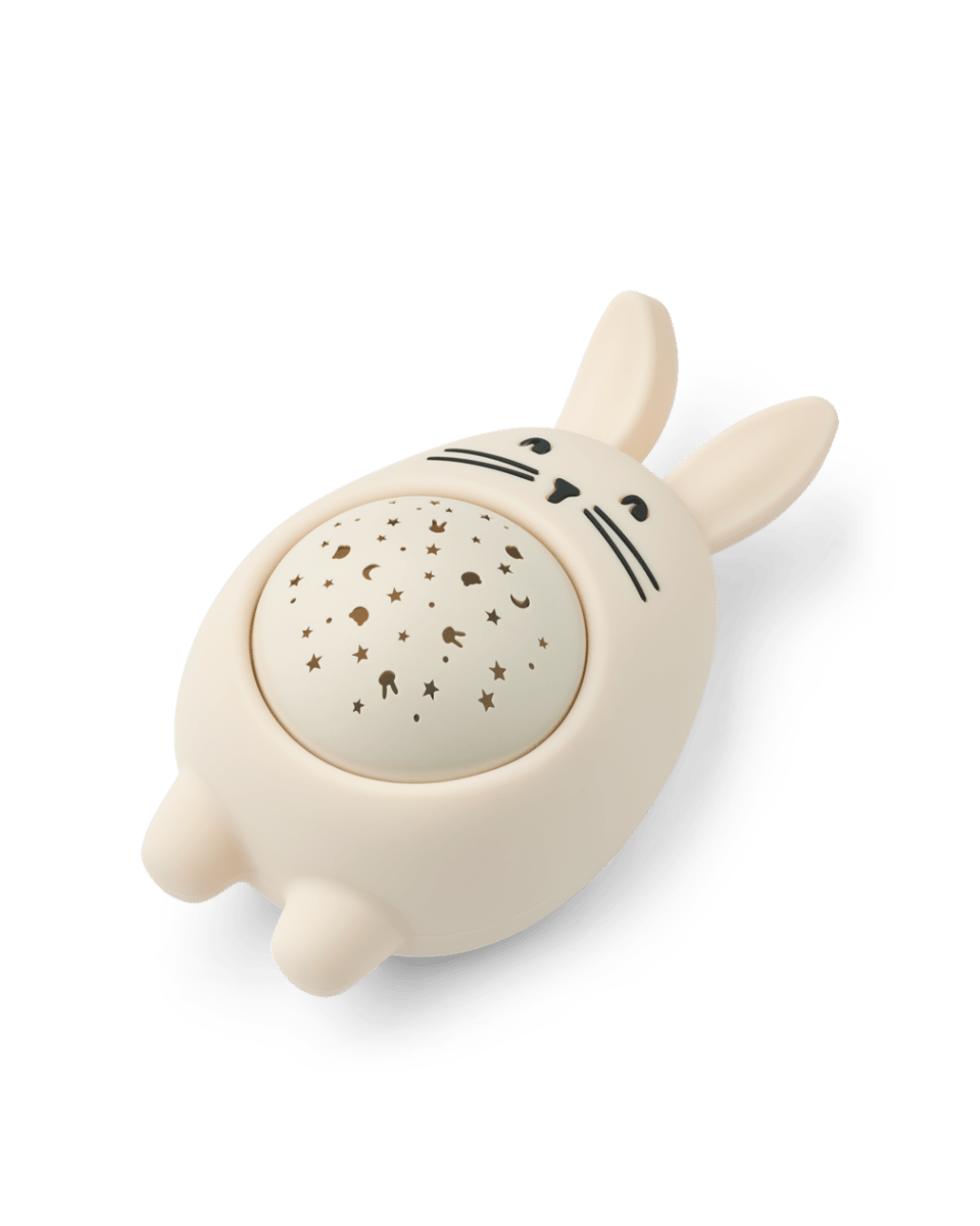 Sound- und Projektorlampe Manuel Cotton Ballon LIEWOOD Hase Nachtlicht Baby Schlaf Sterne Klang - Nachtlicht Manuel Hase mit Klang und Sternenprojektor - Cotton Ballon | Family Concept Store -