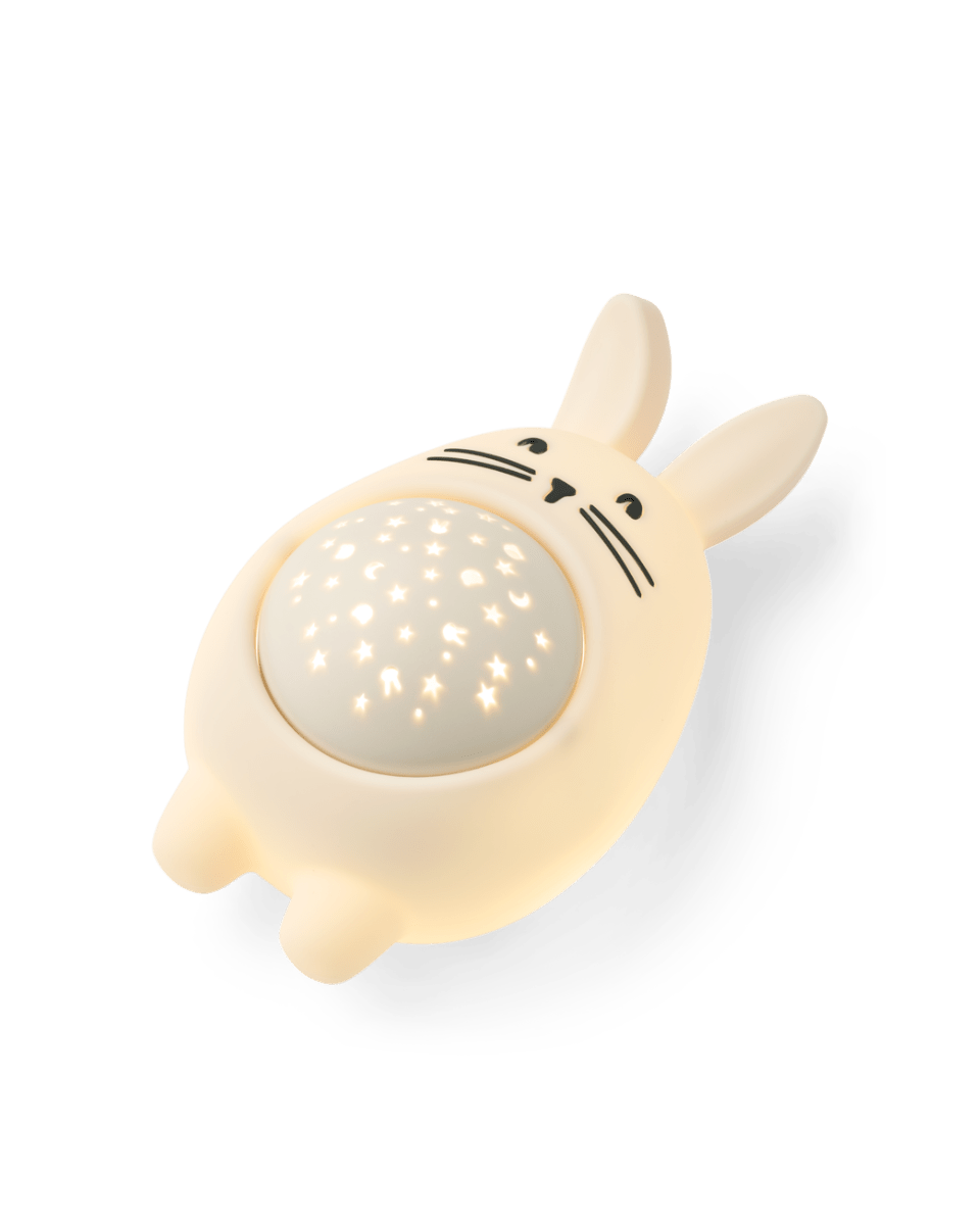 Sound- und Projektorlampe Manuel Cotton Ballon LIEWOOD Hase Nachtlicht Baby Schlaf Sterne Klang - Nachtlicht Manuel Hase mit Klang und Sternenprojektor - Cotton Ballon | Family Concept Store -