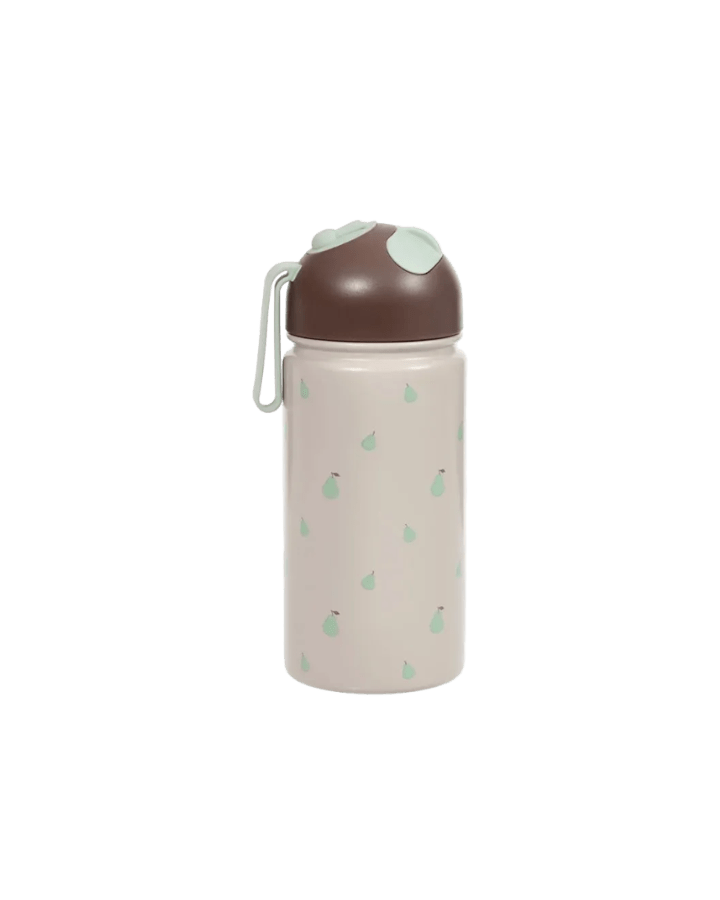 Thermosflasche Birne aus der renommierten Yummi Kollektion von OYOY Cotton Ballon Flasche Trinkflasche Kinder - Trinkflasche Yummi Birne Clay Green - Cotton Ballon | Family Concept Store - Trinkflasche