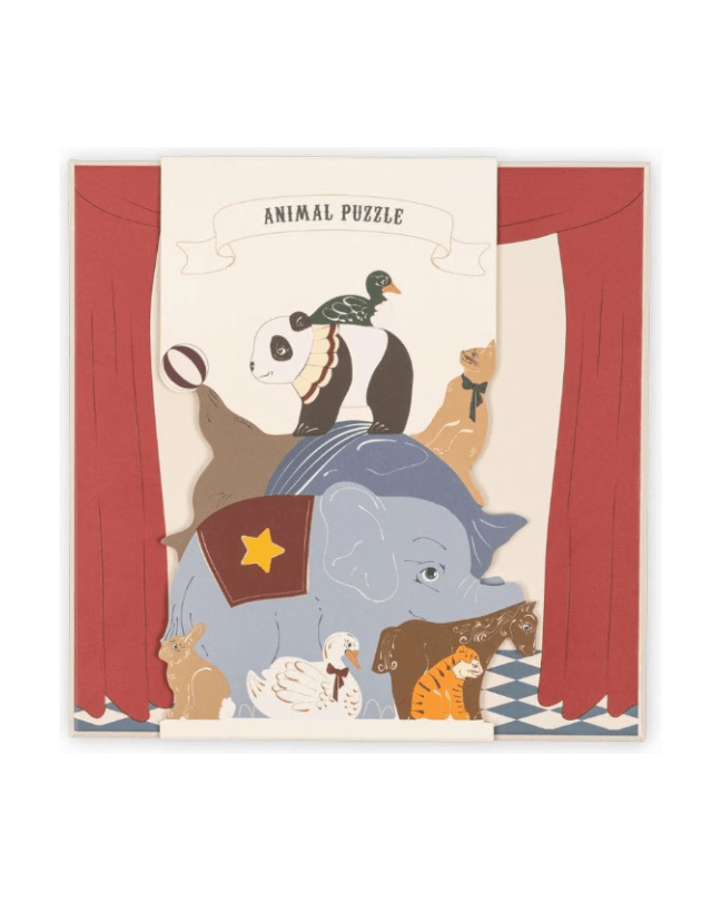 Puzzle Tiere 12-teilig - Puzzle Tiere 12-teilig - Cotton Ballon | Family Concept Store -