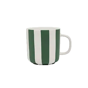 Toppu Becher OYOY Klassiker Design Tasse Cotton Ballon grün weiß gestreift