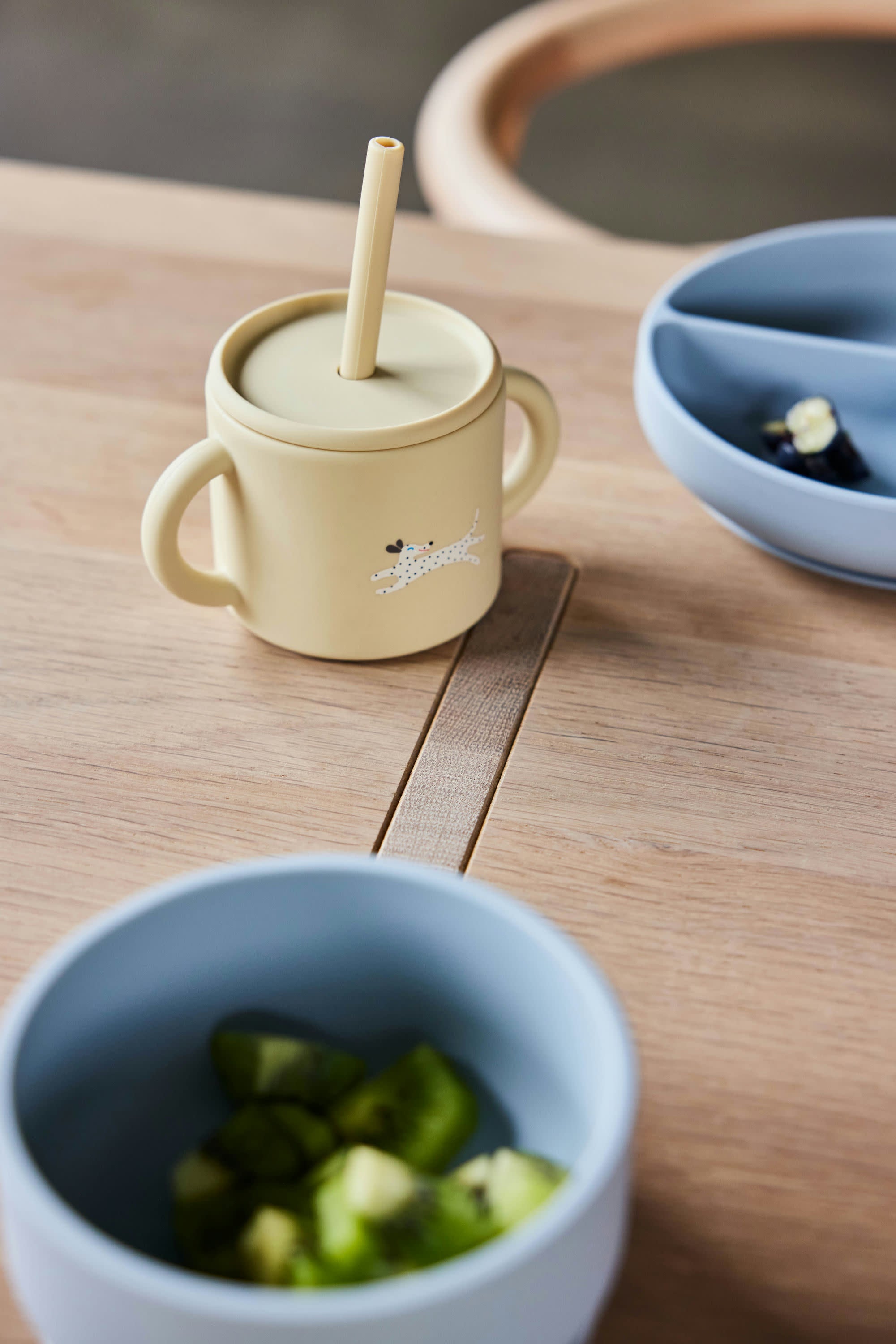 Trinkbecher Enkei Cup Strohhalm OYOY Cotton Ballon Becher Kinder beige Silikon Design