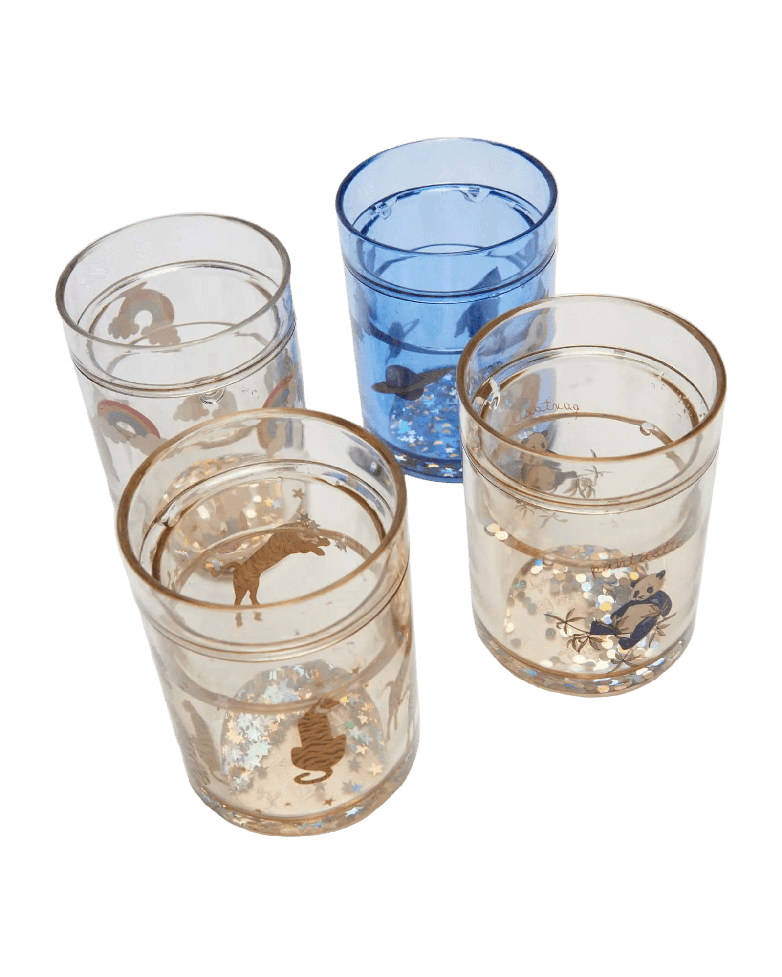 Trinkbecher Glitzer 4er Set - Trinkbecher Glitzer 4er Set - Cotton Ballon | Family Concept Store -
