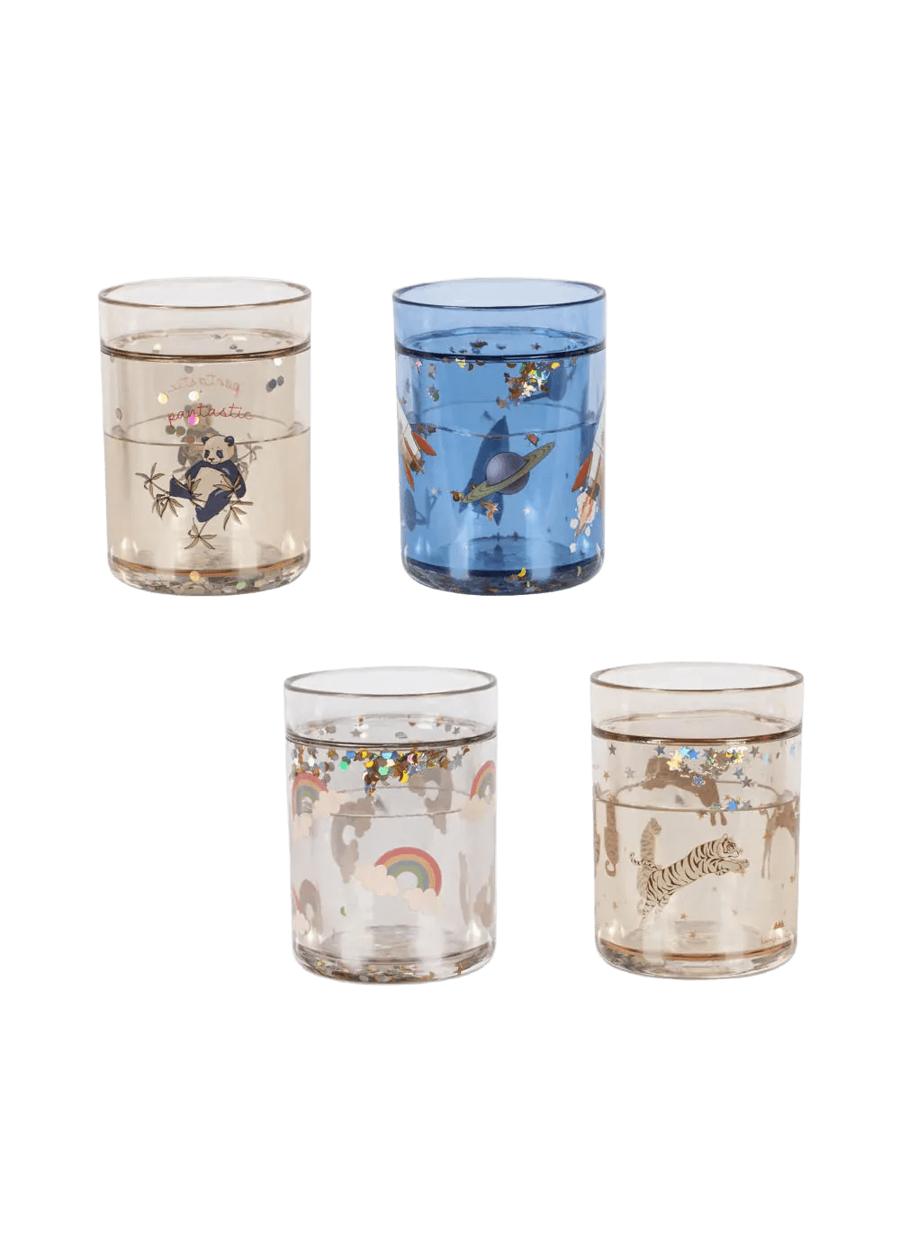 Trinkbecher Glitzer 4er Set - Trinkbecher Glitzer 4er Set - Cotton Ballon | Family Concept Store -