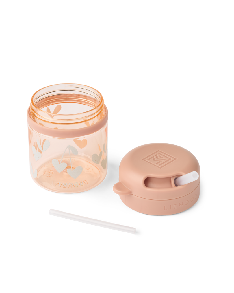 Trinkbecher Pavia Cotton Ballon Trinkhalm LIEWOOD Trinken Baby Kinder Design Silikon Strohhalm Becher Tasse