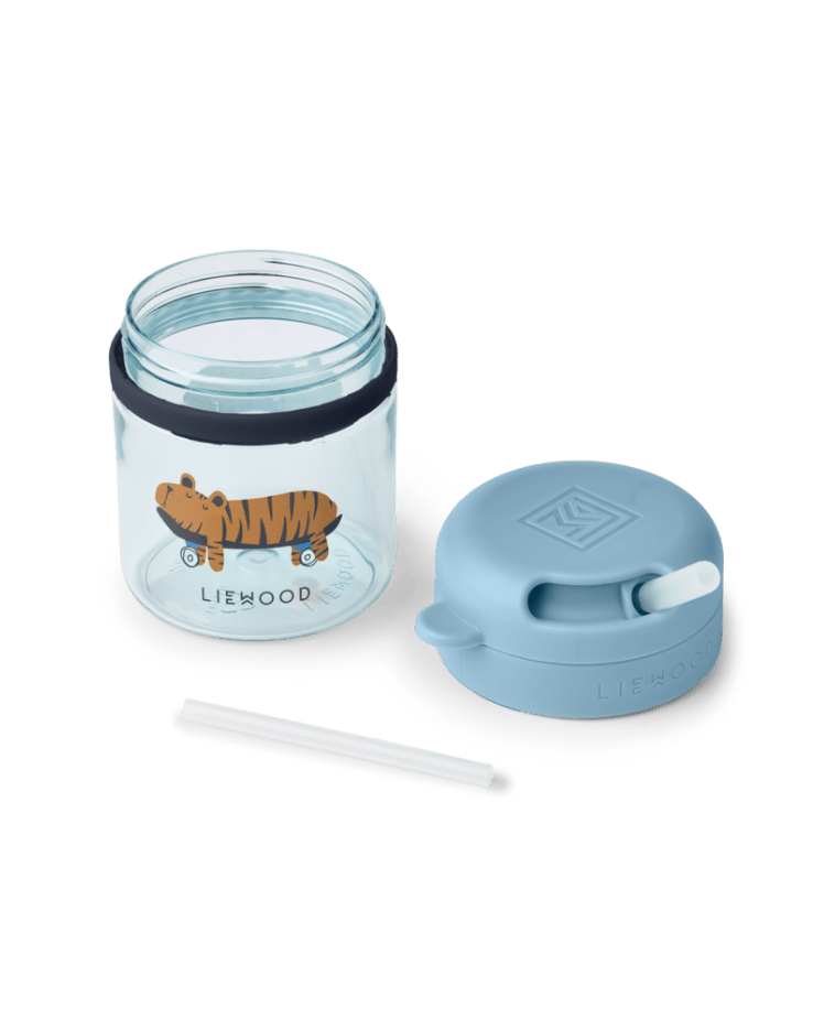 Trinkbecher Pavia Cotton Ballon Trinkhalm LIEWOOD Trinken Baby Kinder Design Silikon Strohhalm Becher Tasse - Trinkbecher Pavia - Cotton Ballon | Family Concept Store - fun / beach blue -