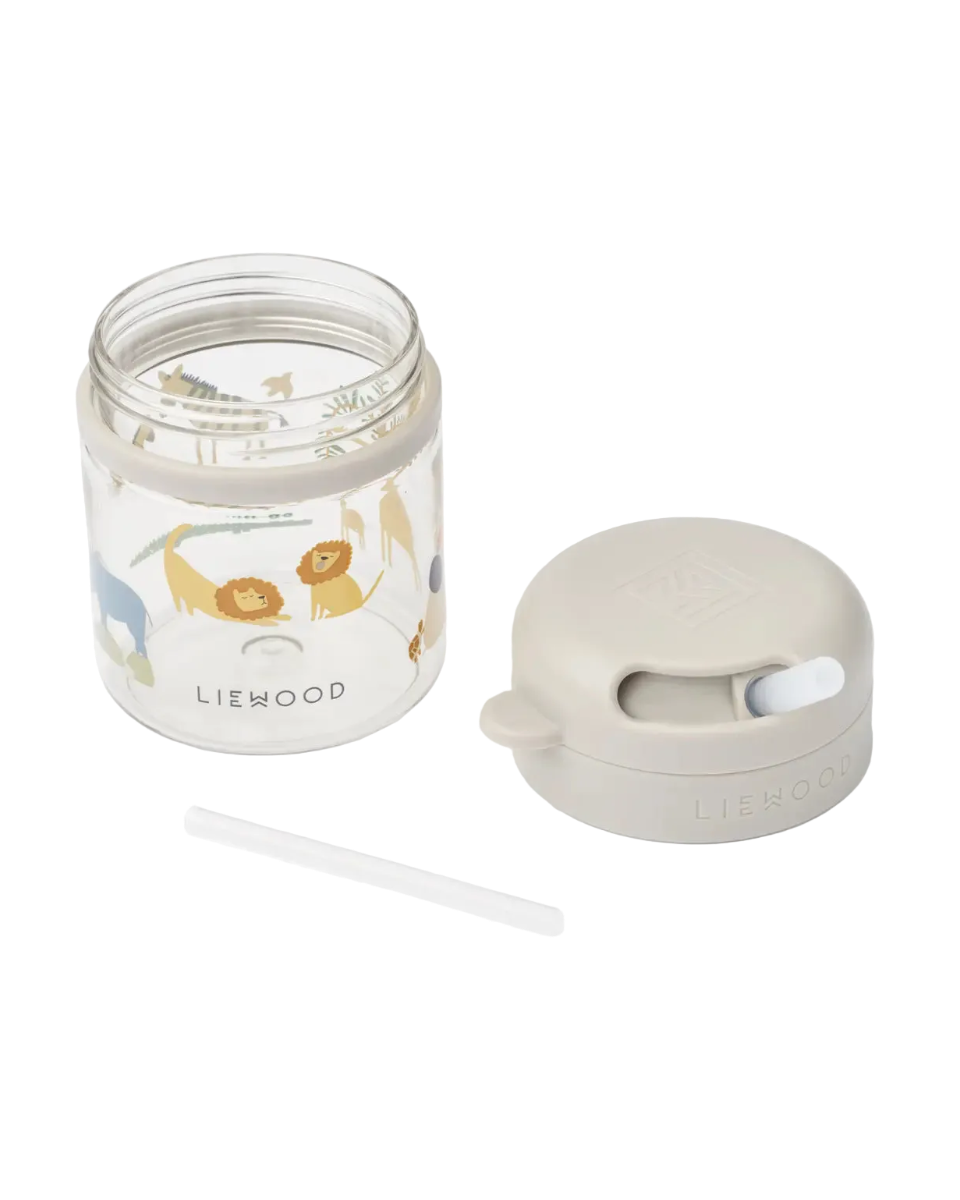 Trinkbecher Pavia Cotton Ballon Trinkhalm LIEWOOD Trinken Baby Kinder Design Silikon Strohhalm Becher Tasse