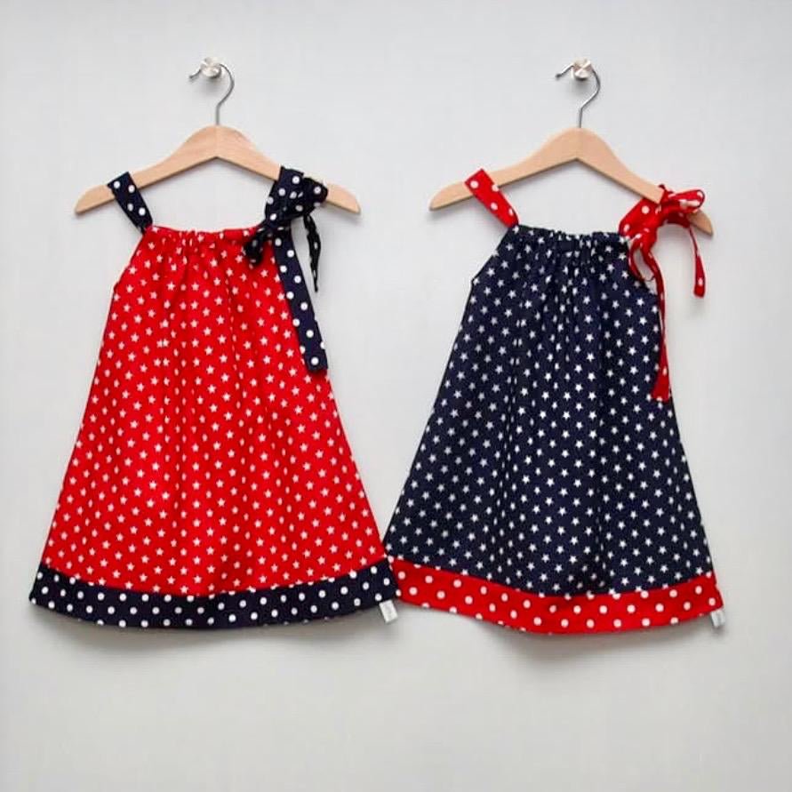 Trägerkleidchen - Kleid für Mädchen, Schwestern & Zwillinge - Trägerkleidchen - Kleid für Mädchen, Schwestern & Zwillinge - Cotton Ballon | Family Concept Store - dunkelblau - Sterne - 80-92 - Kleid