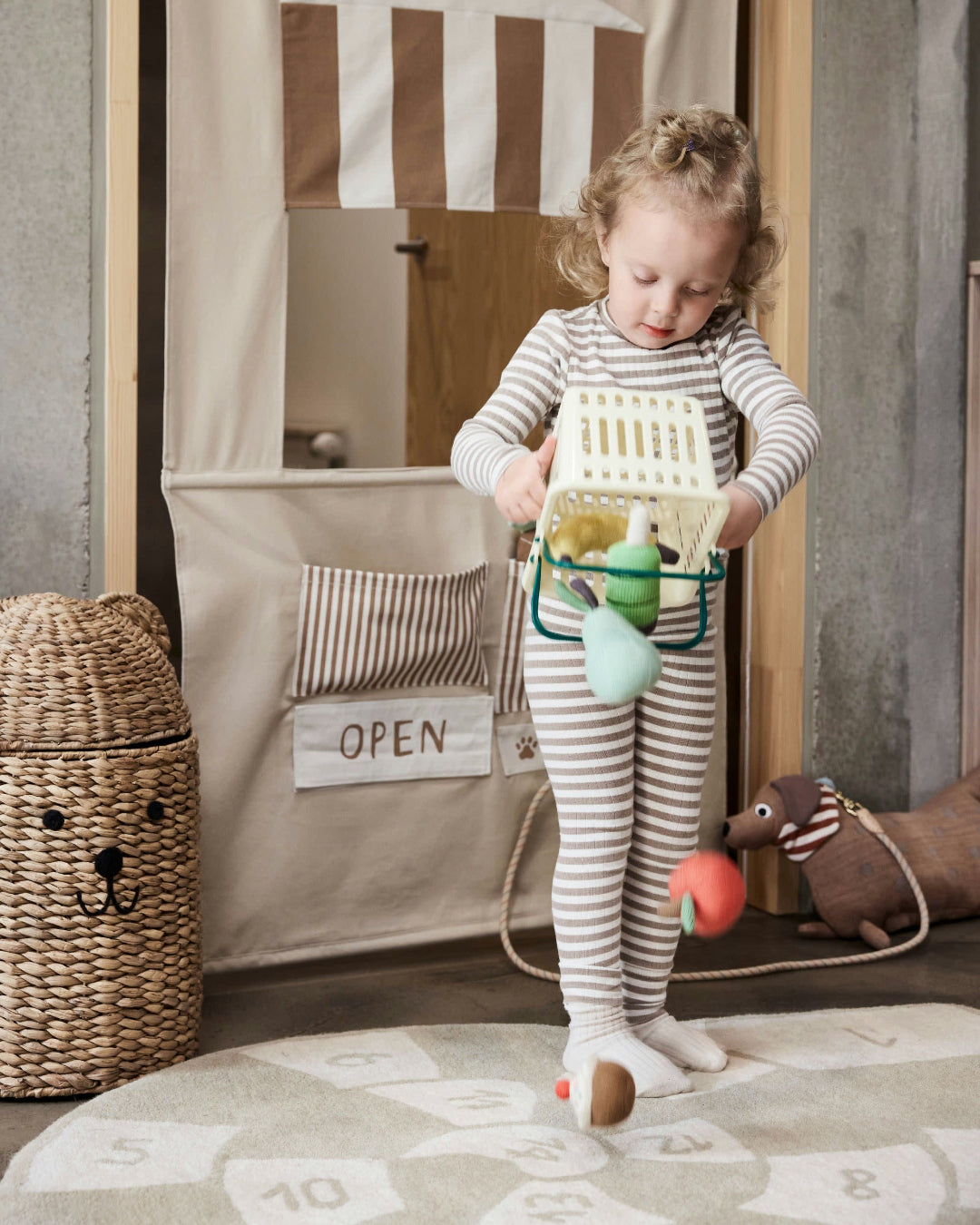 Yummy Mini Früchte Set OYOY Cotton Ballon Kaufladen Stoff spielen Geschenk Spielküche