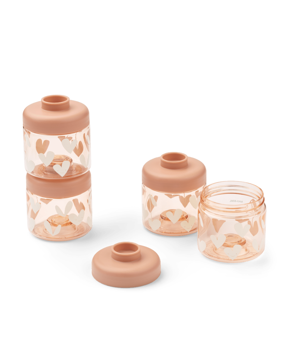 aufbewahrungsbox tritan set essen trinken verstauen stapeln brotzeit brotzeitdose box 4er kinder snacks to go - Aufbewahrungsboxen Dominique 4er Pack - Cotton Ballon | Family Concept Store - sweethearts / tuscany -