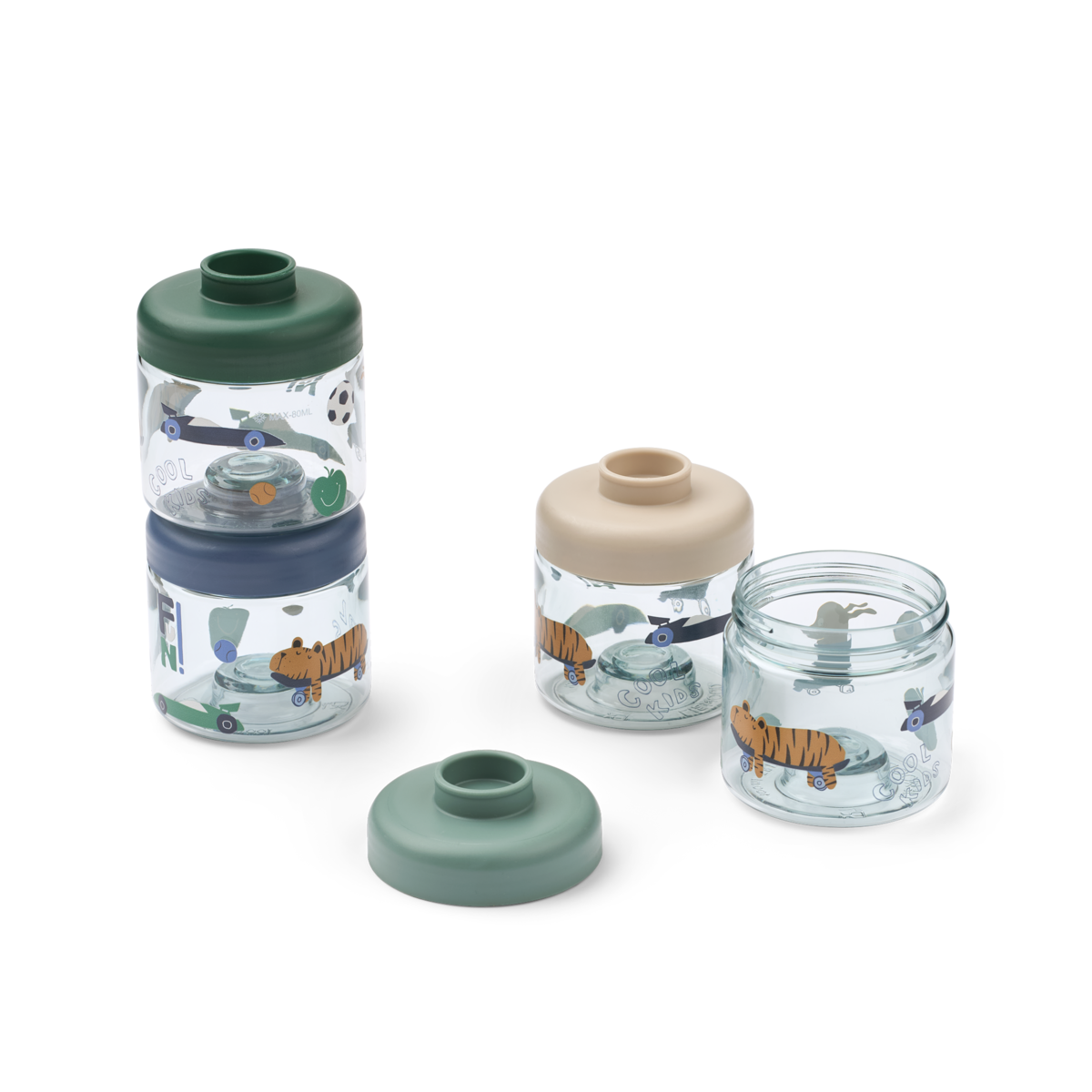 aufbewahrungsbox tritan set essen trinken verstauen stapeln brotzeit brotzeitdose box 4er kinder snacks to go