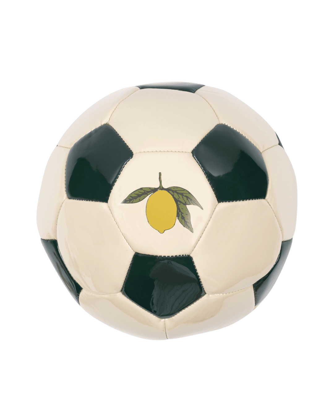 Fussball Set für Kinder die Fußball lieben von Konges Slojd in beige und grün im ikonischem Lemon Design. Spielset aus Fußball, Luftpumpe, Hütchen, Stoppuhr und Pfeife - Fußball Set für Kinder - Cotton Ballon | Family Concept Store -