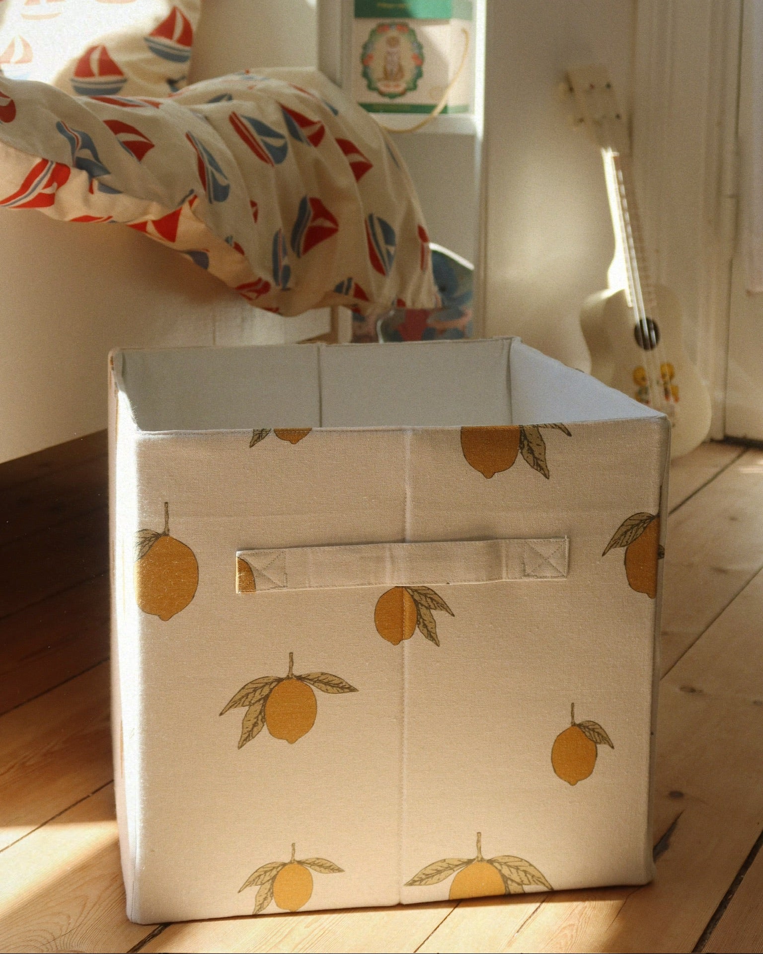 Aufbewahrungsbox Kiste Box konges slojd cotton ballon zitrone kinderzimmer design geschenk aufräumen storage