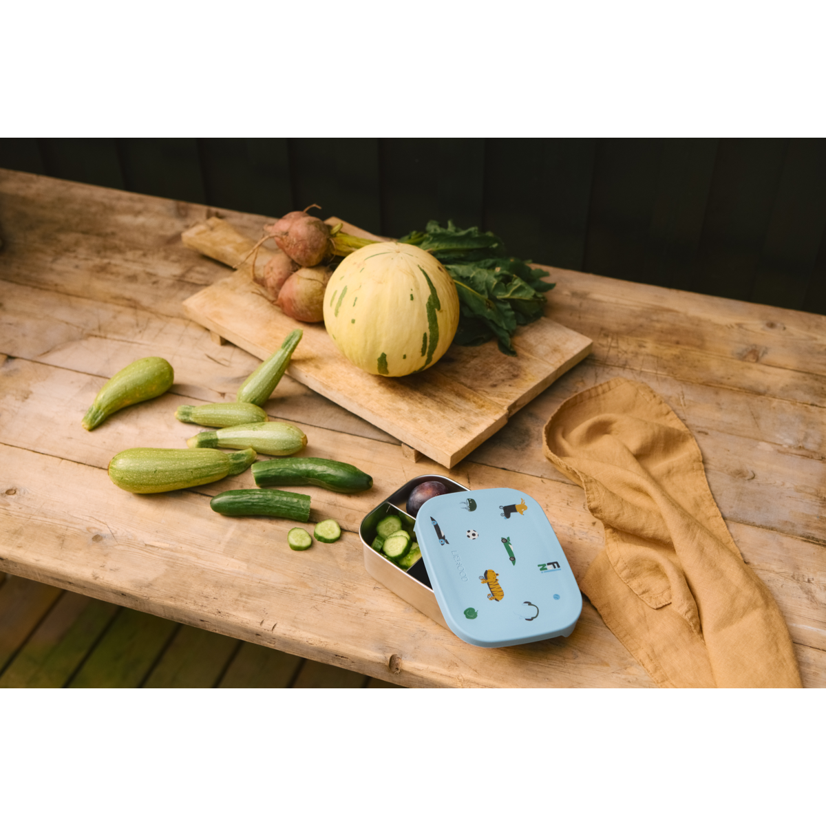 Brotdose Lunch Box liewood cotton ballon edelstahl metall silikon kindergarten krippe schule pause geschenk