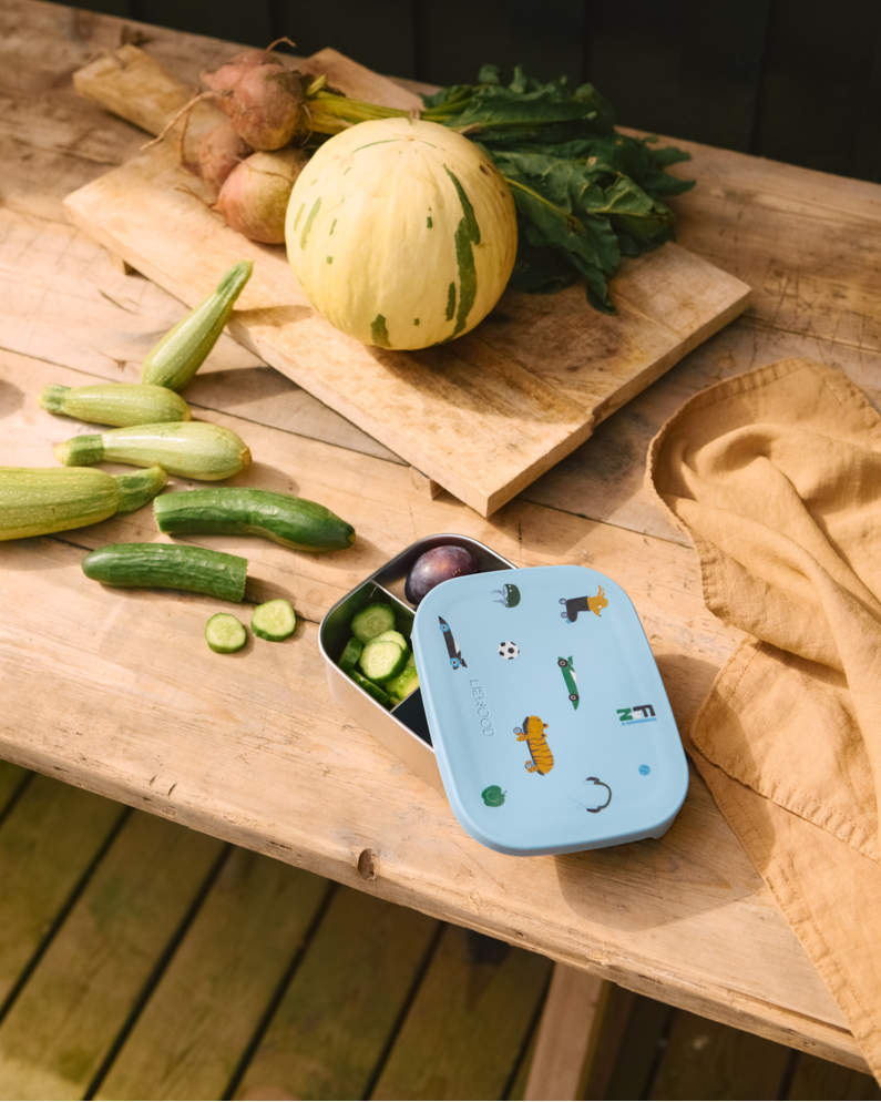 Brotdose Lunch Box liewood cotton ballon edelstahl metall silikon kindergarten krippe schule pause geschenk